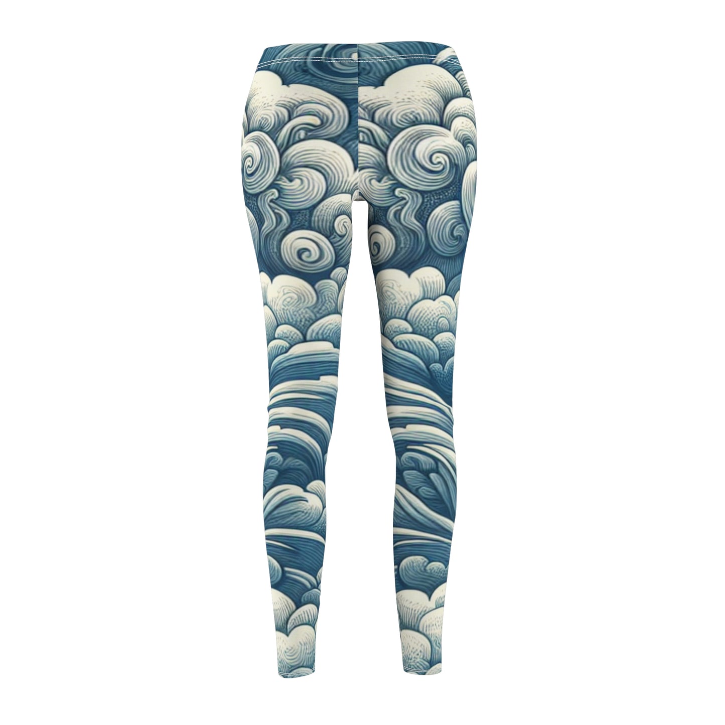 Stylish Women's Cloud Pattern Leggings, Casual Wear Leggings, Yoga Pants, Activewear, Unique Gift for Her, Cute Women Activewear