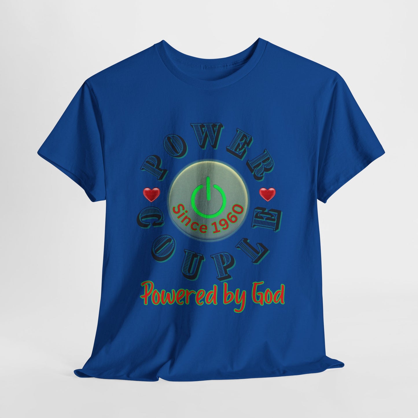 Power Couple - Powered by God T-Shirt | Anniversary Shirt for Couples Since 2011, Valentine T-shirt for Couples Unisex Heavy Cotton Tee