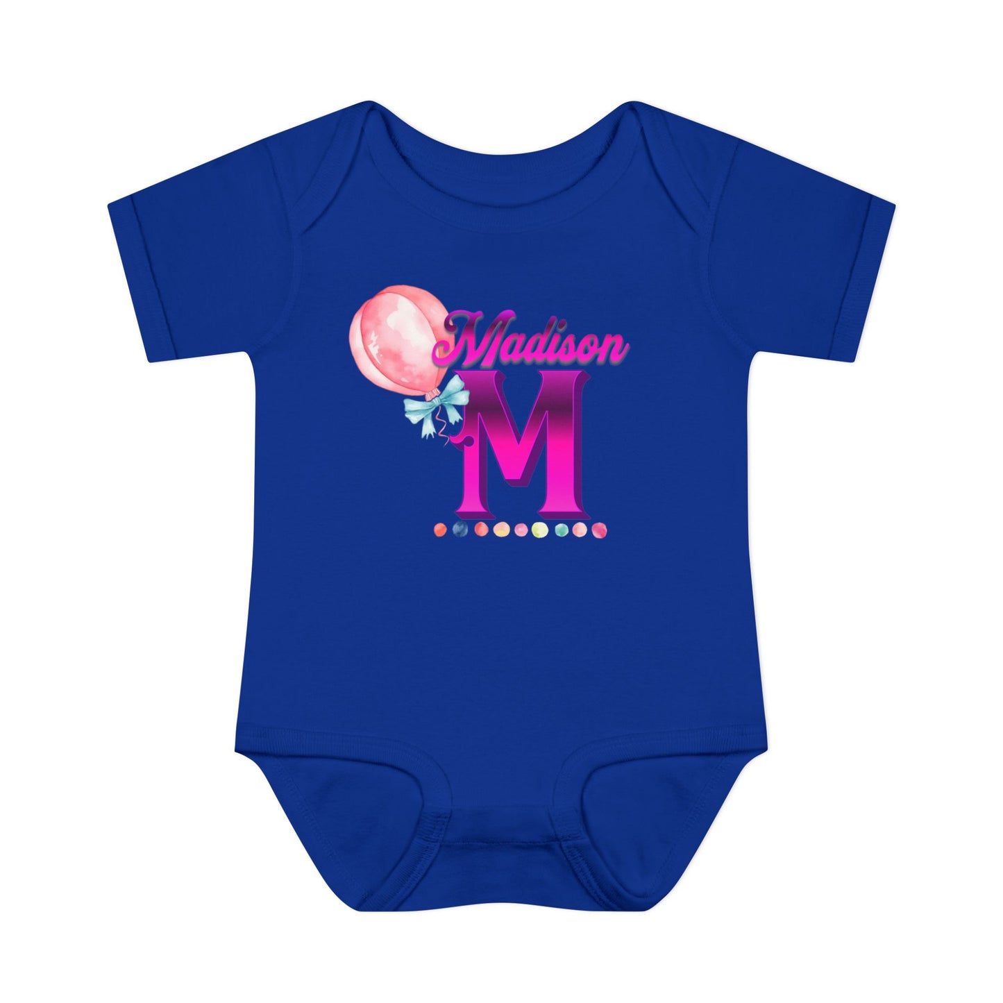 Personalized Infant Baby Rib Bodysuit, Custom Personalized Onesies for Boys and Girls, Colorful Baby Onesies, Personalized Baby Shower Gifts