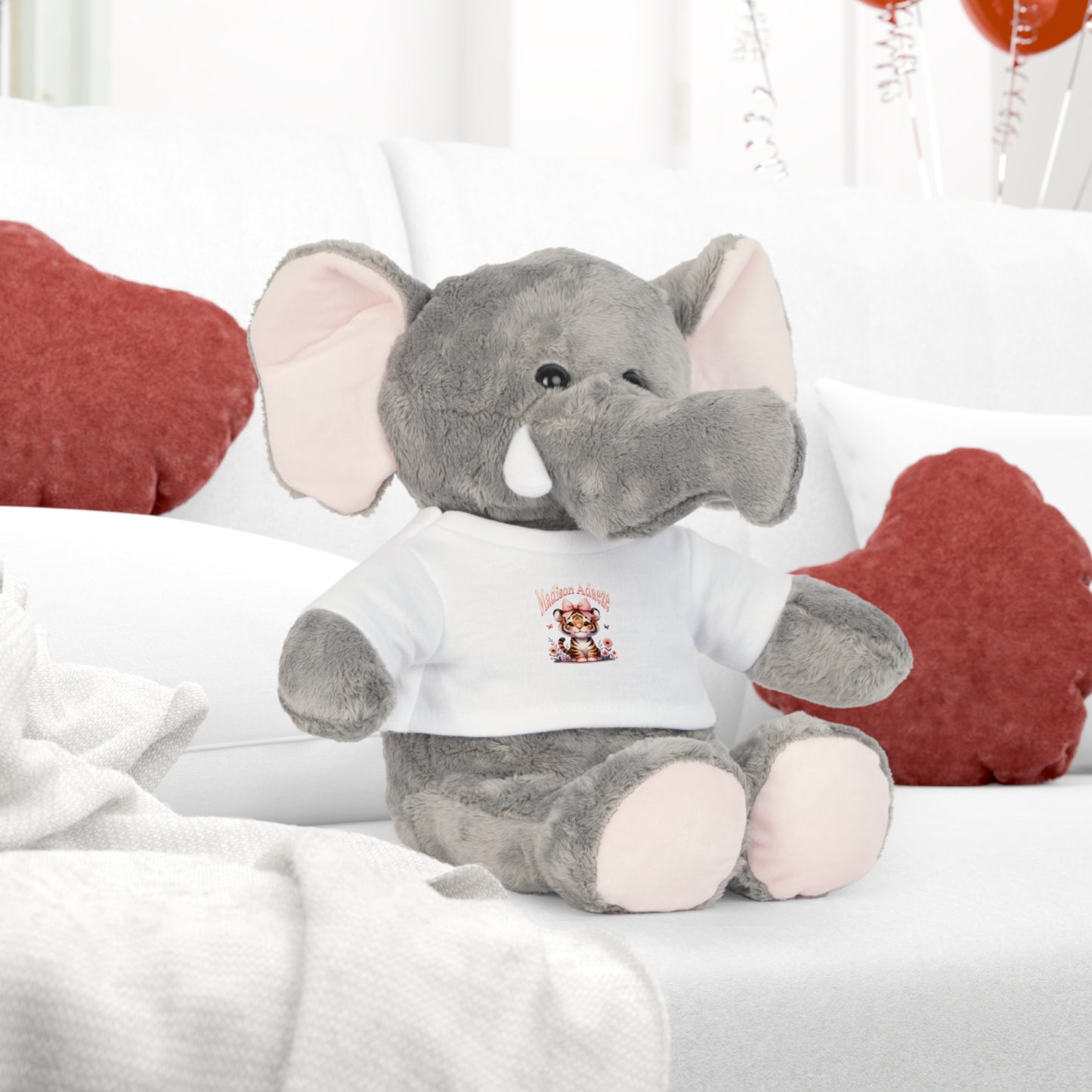 Custom Plush Toy with T-Shirt - Adorable Companion for Kids & Special Occasions, Newborn Personalized Baby Shower Gifts,