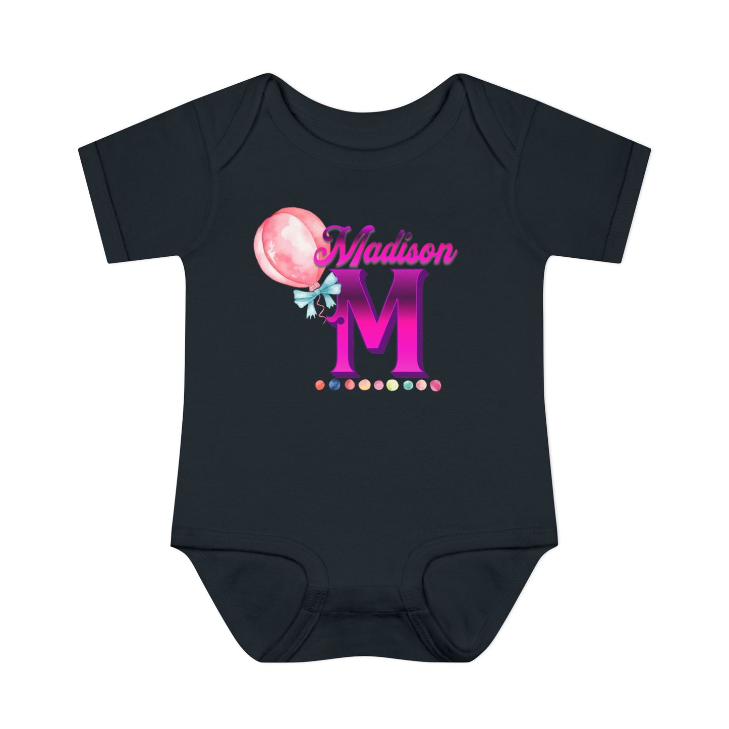 Personalized Infant Baby Rib Bodysuit, Custom Personalized Onesies for Boys and Girls, Colorful Baby Onesies, Personalized Baby Shower Gifts