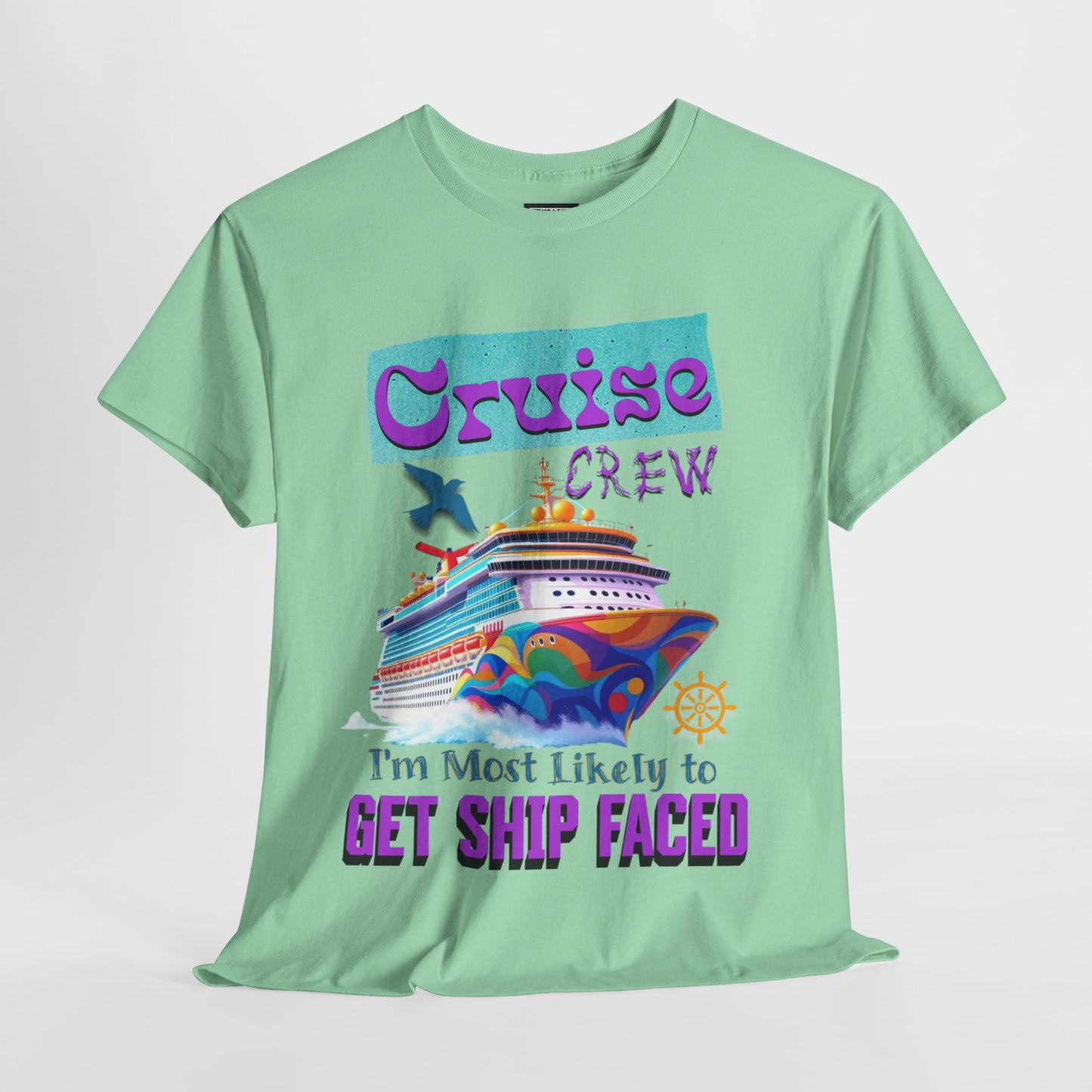 Cruise Crew Heavy Cotton Tee - Perfect for Summer Cruise Vacations, Gifts for Crew Members, Nautical Parties, Cruise Wear, Cruise Lovers