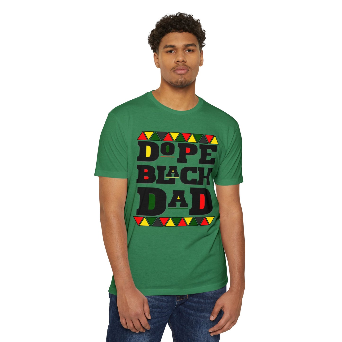 Dope Black Dad T-Shirt, Unisex Jersey Tee for Father's Day, Gift for Dads, Family Reunion Shirt, Cool Black Dad Apparel