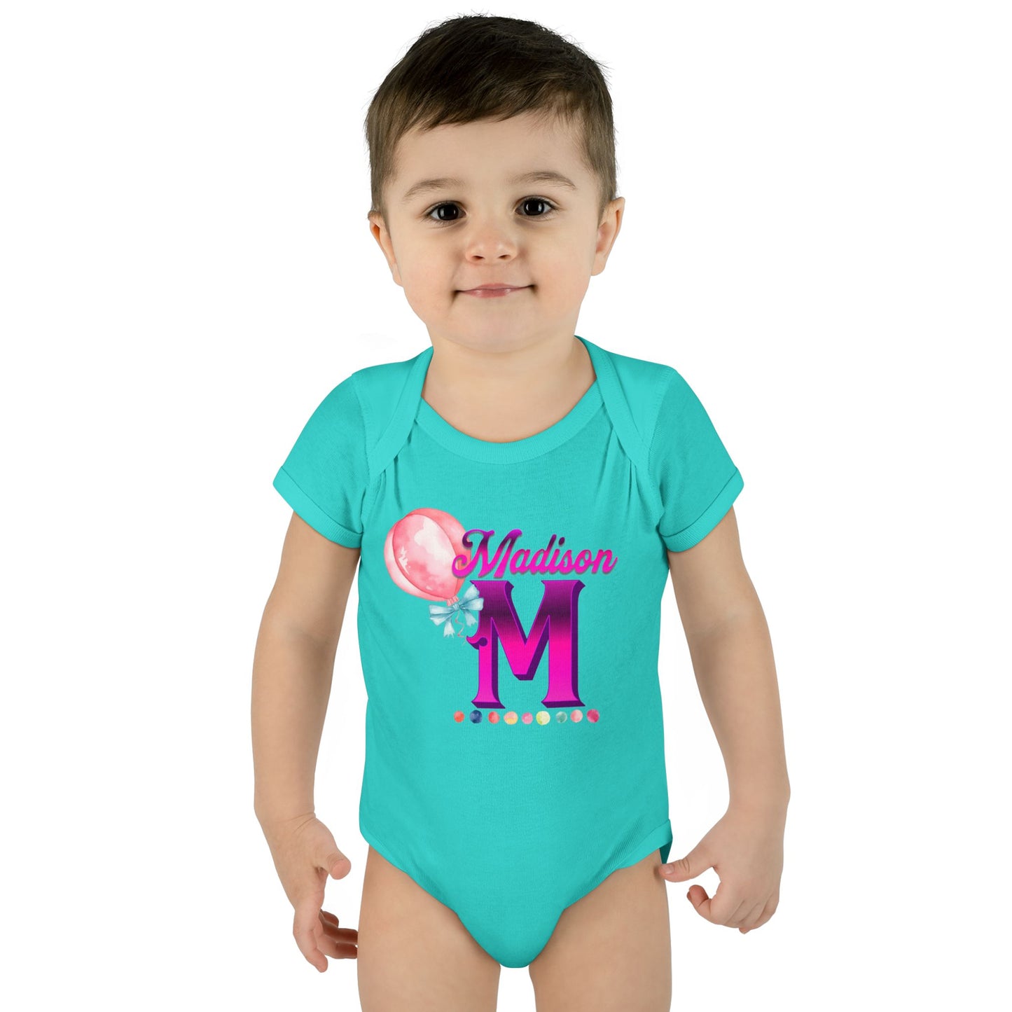 Personalized Infant Baby Rib Bodysuit, Custom Personalized Onesies for Boys and Girls, Colorful Baby Onesies, Personalized Baby Shower Gifts