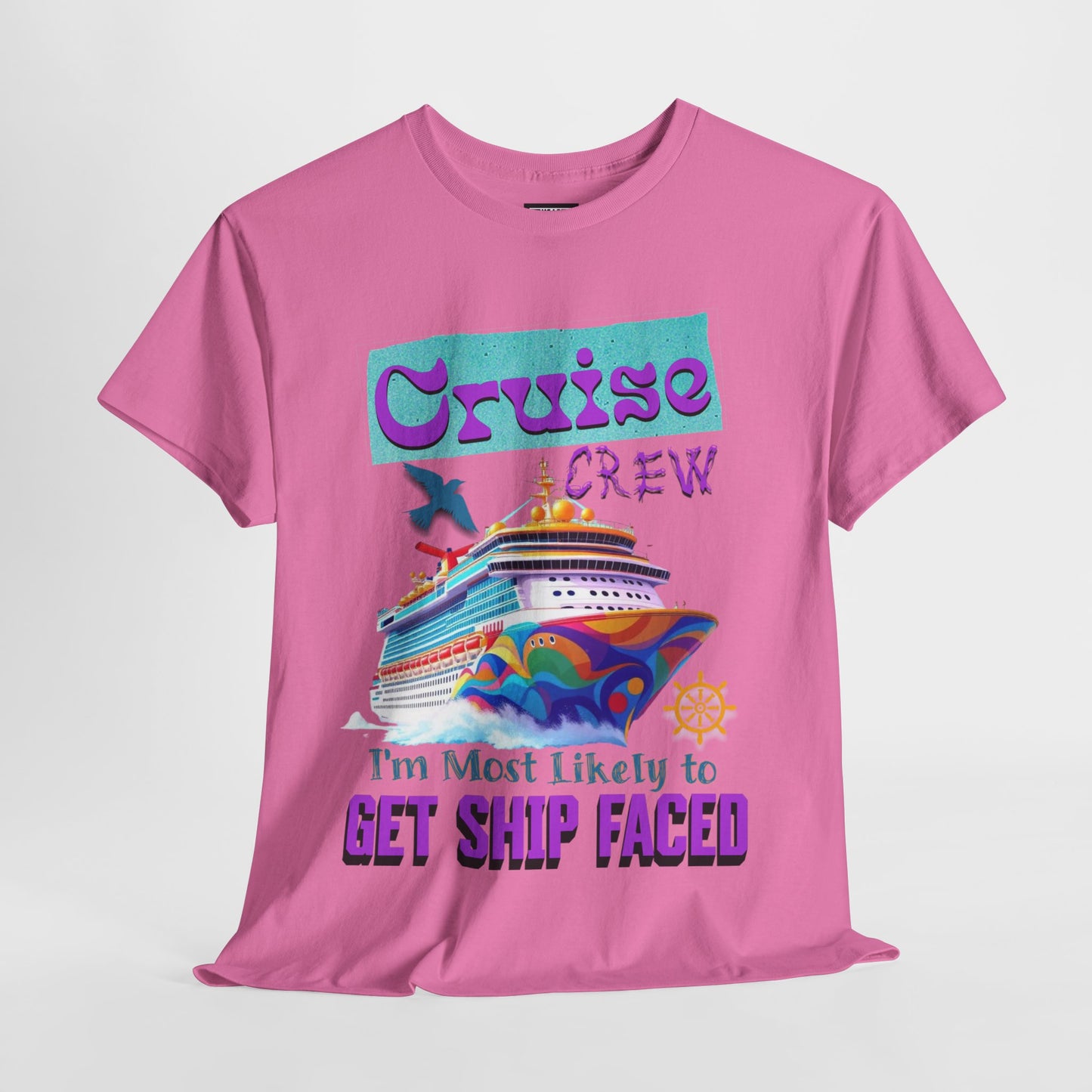 Cruise Crew Heavy Cotton Tee - Perfect for Summer Cruise Vacations, Gifts for Crew Members, Nautical Parties, Cruise Wear, Cruise Lovers