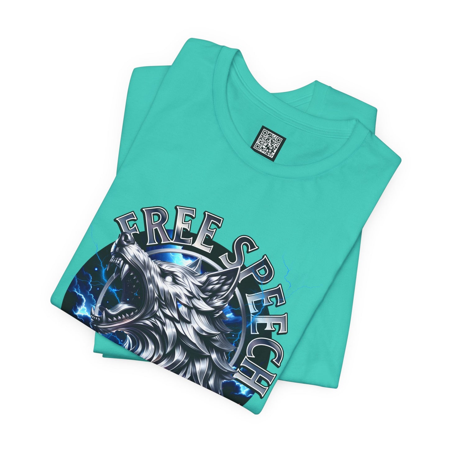Free Speech Wolf Graphic Tee | Unisex Jersey Short Sleeve Shirt, Statement T-Shirt, Gift for Advocates, Activism Apparel, No Kings Protest