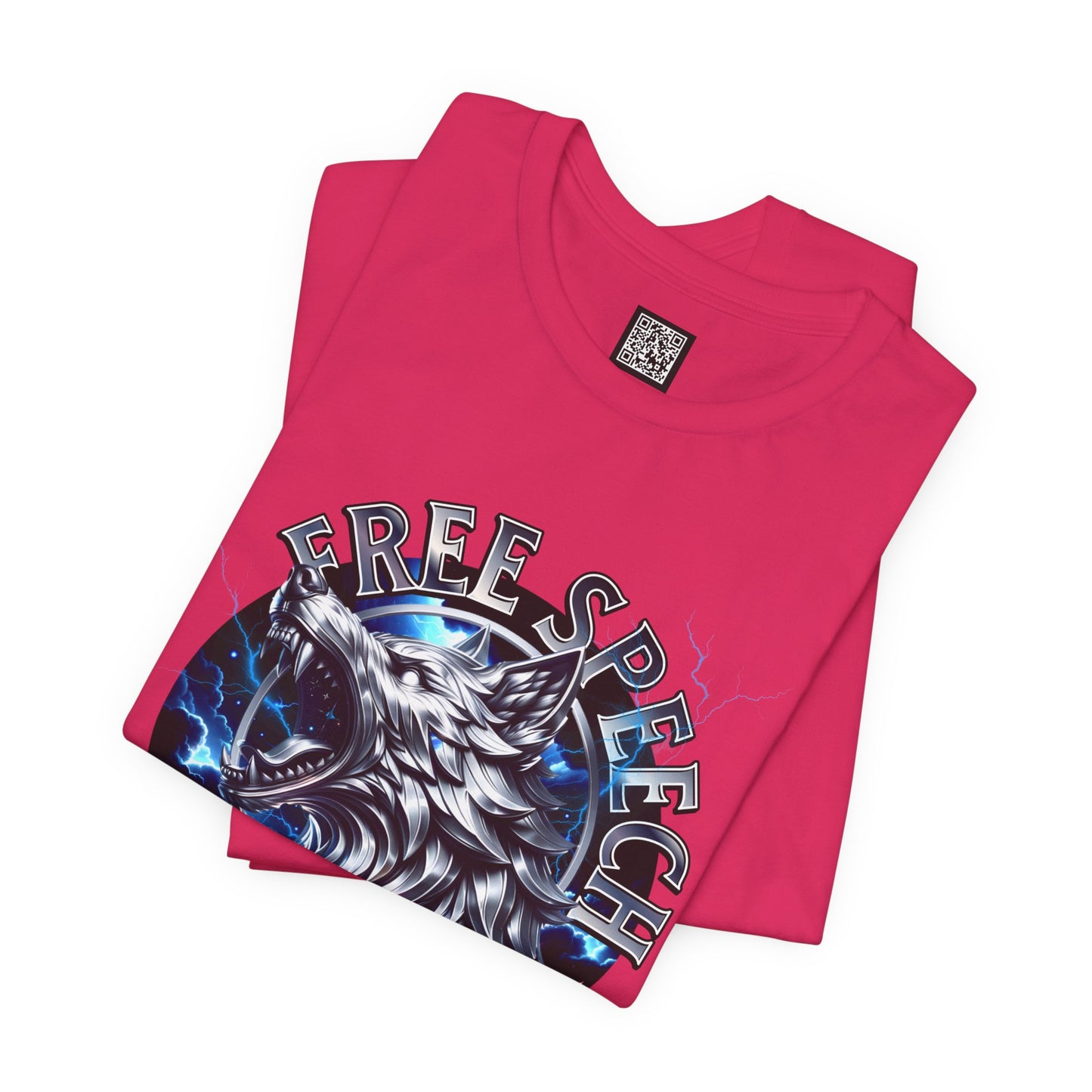 Free Speech Wolf Graphic Tee | Unisex Jersey Short Sleeve Shirt, Statement T-Shirt, Gift for Advocates, Activism Apparel, No Kings Protest