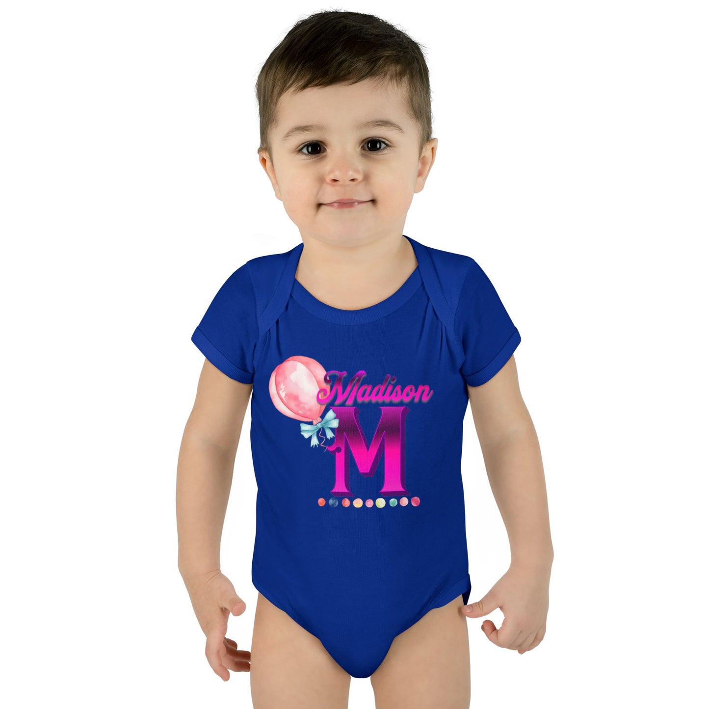 Personalized Infant Baby Rib Bodysuit, Custom Personalized Onesies for Boys and Girls, Colorful Baby Onesies, Personalized Baby Shower Gifts