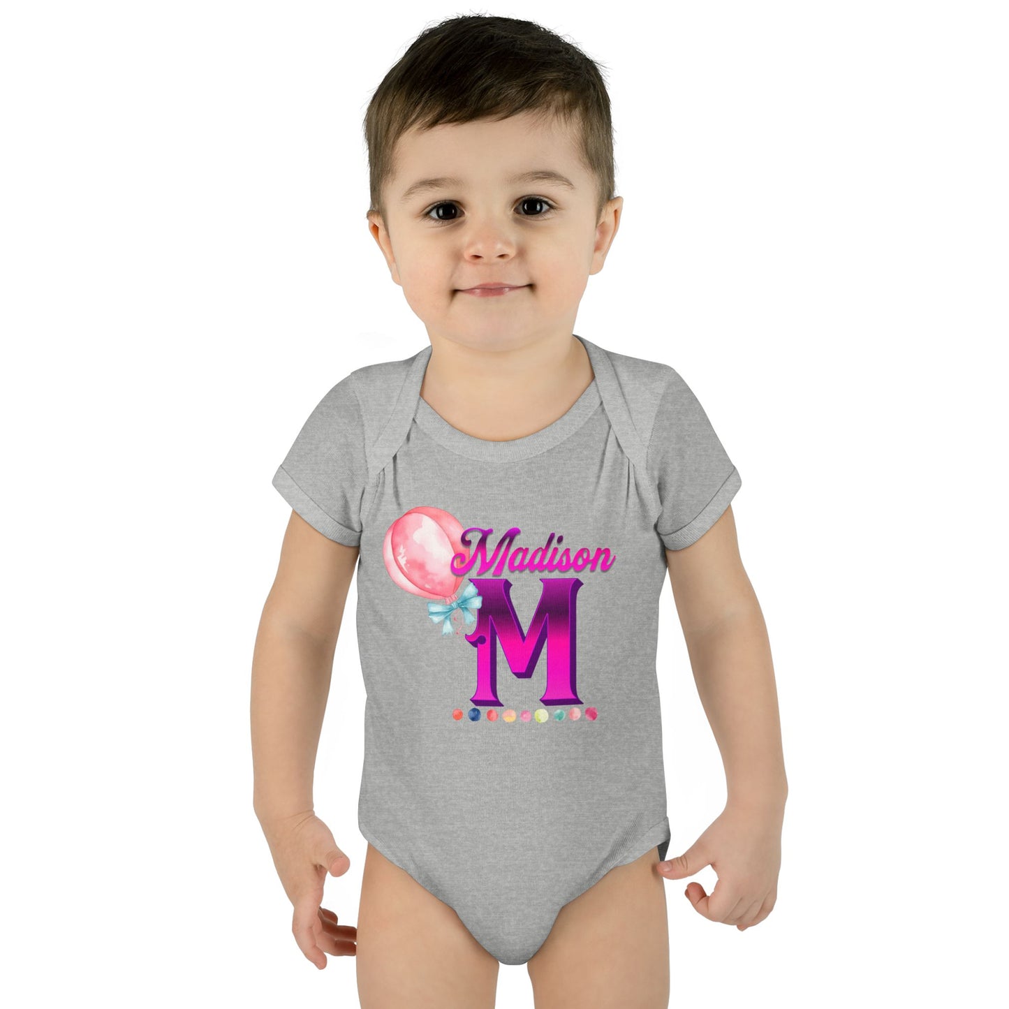 Personalized Infant Baby Rib Bodysuit, Custom Personalized Onesies for Boys and Girls, Colorful Baby Onesies, Personalized Baby Shower Gifts
