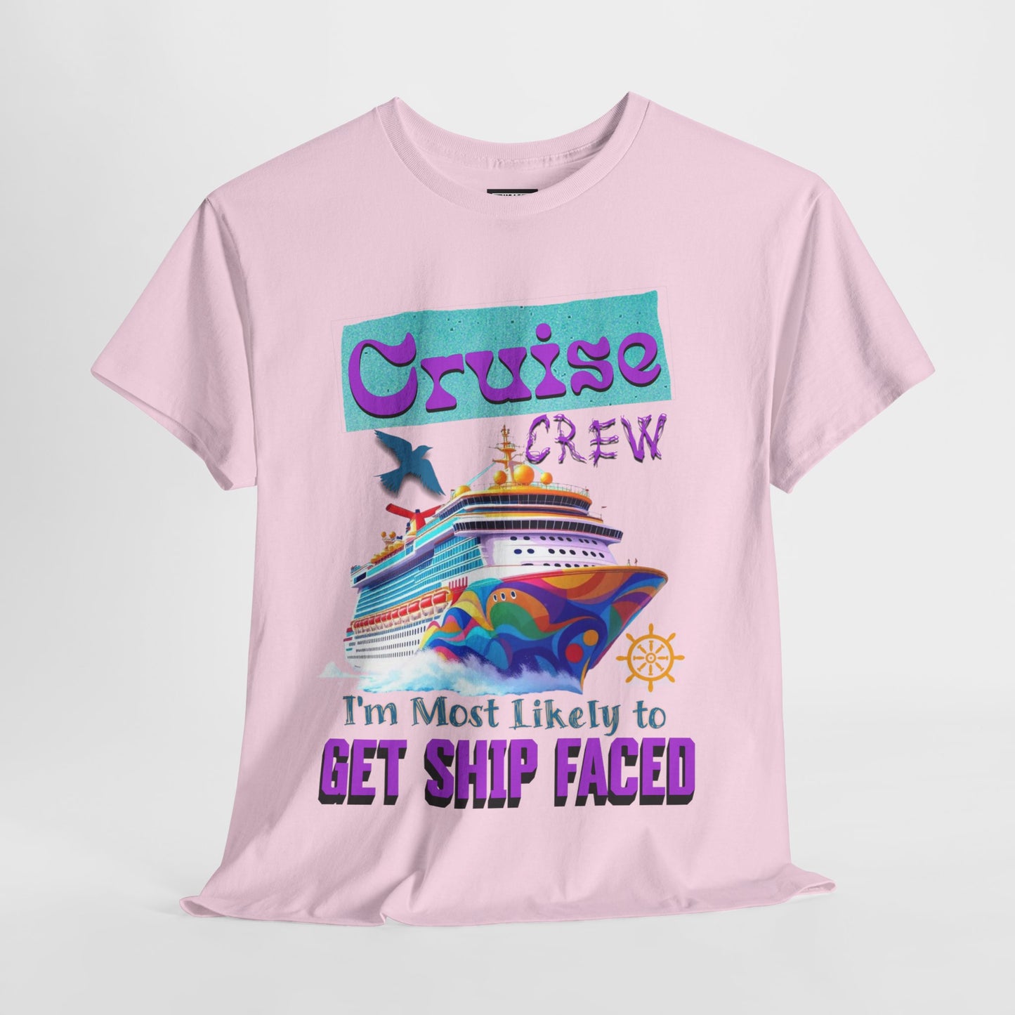 Cruise Crew Heavy Cotton Tee - Perfect for Summer Cruise Vacations, Gifts for Crew Members, Nautical Parties, Cruise Wear, Cruise Lovers