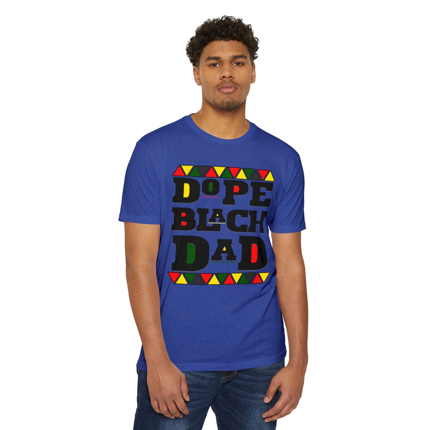 Dope Black Dad T-Shirt, Unisex Jersey Tee for Father's Day, Gift for Dads, Family Reunion Shirt, Cool Black Dad Apparel