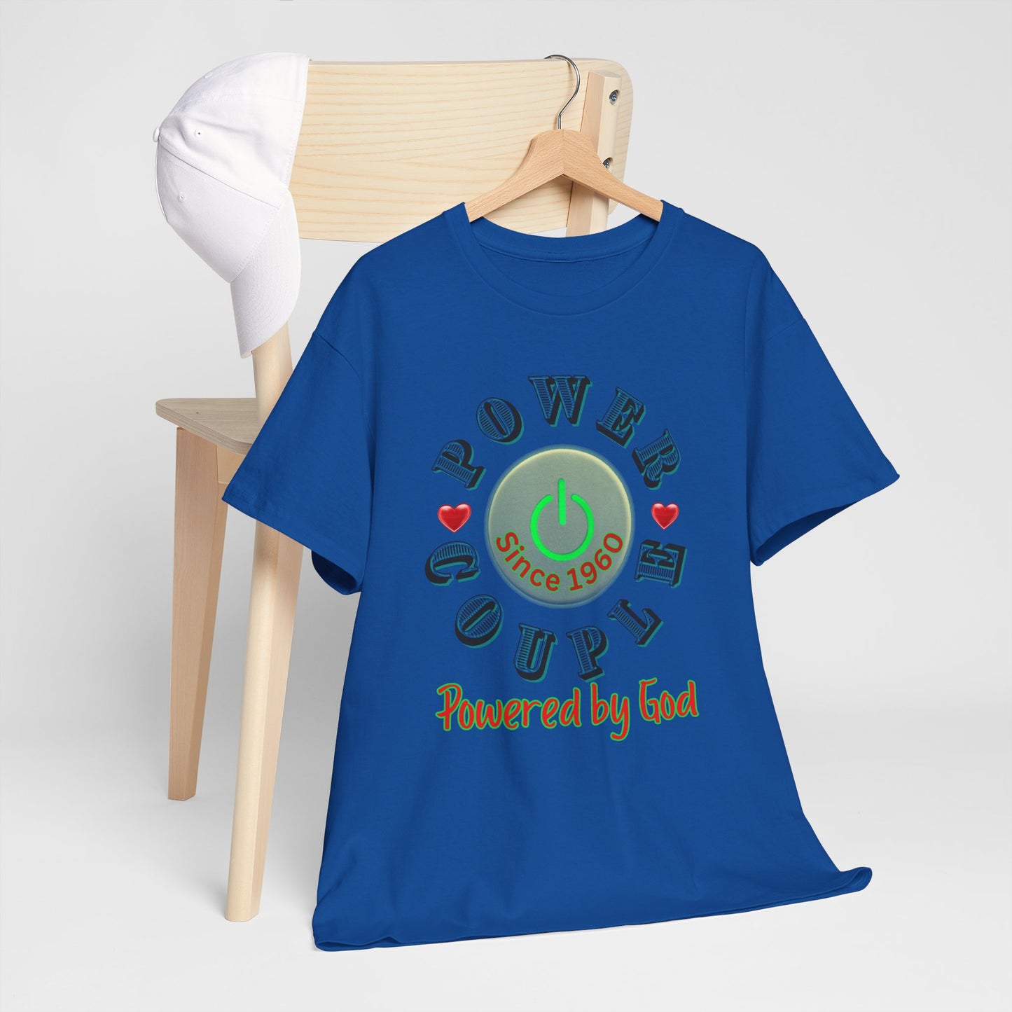 Power Couple - Powered by God T-Shirt | Anniversary Shirt for Couples Since 2011, Valentine T-shirt for Couples Unisex Heavy Cotton Tee