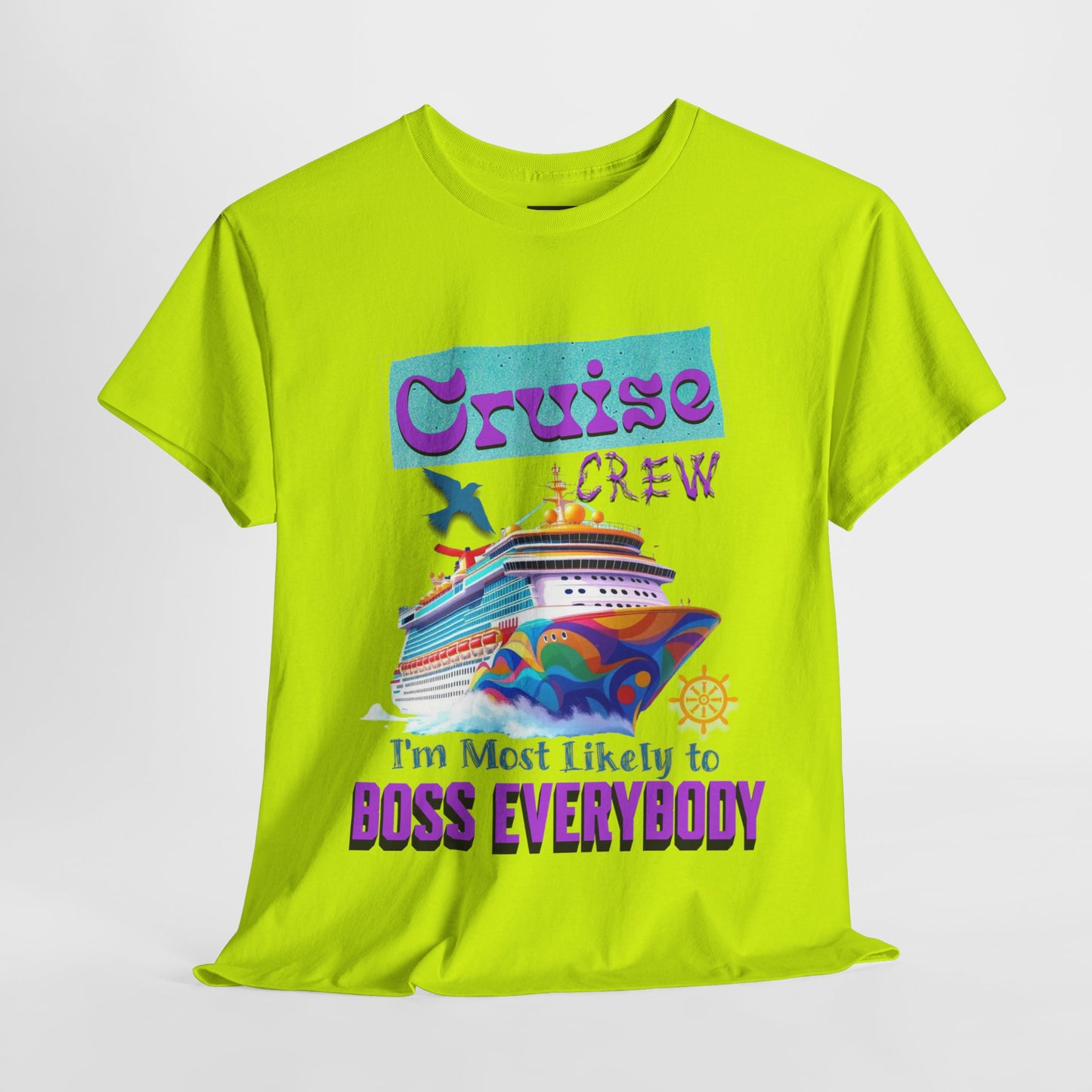 Cruise Crew Heavy Cotton Tee - Fun Cruise Vacation Shirt, Cruise-themed Apparel, Travel Gift, Nautical Wear, Summer Adventure T-Shirt