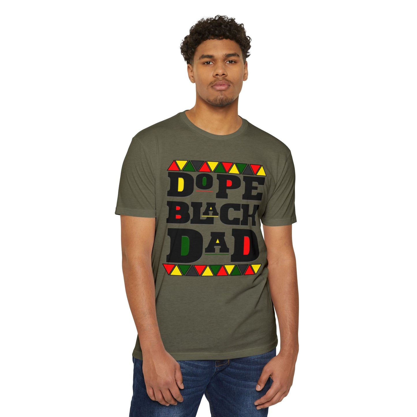 Dope Black Dad T-Shirt, Unisex Jersey Tee for Father's Day, Gift for Dads, Family Reunion Shirt, Cool Black Dad Apparel