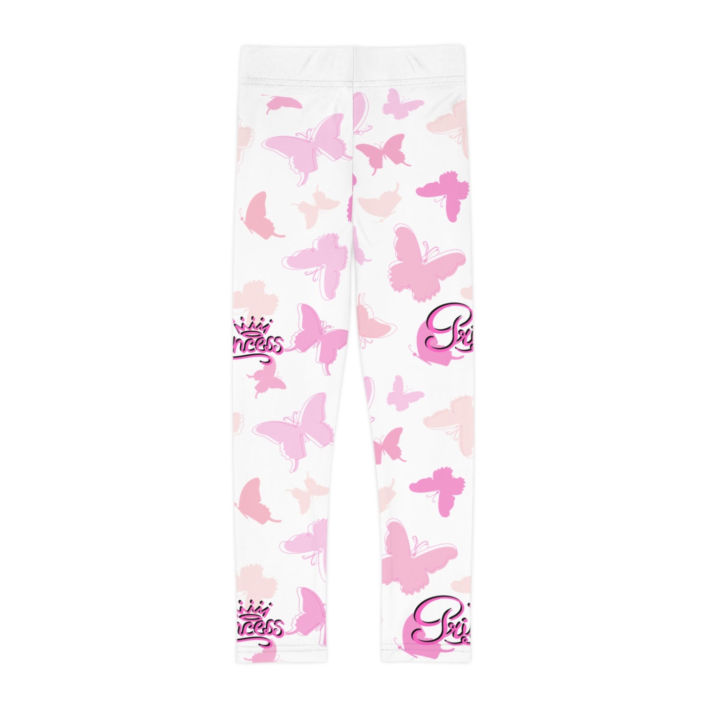 "Princess Dreams Kids Leggings" with Pink & Purple Butterflies (AOP)