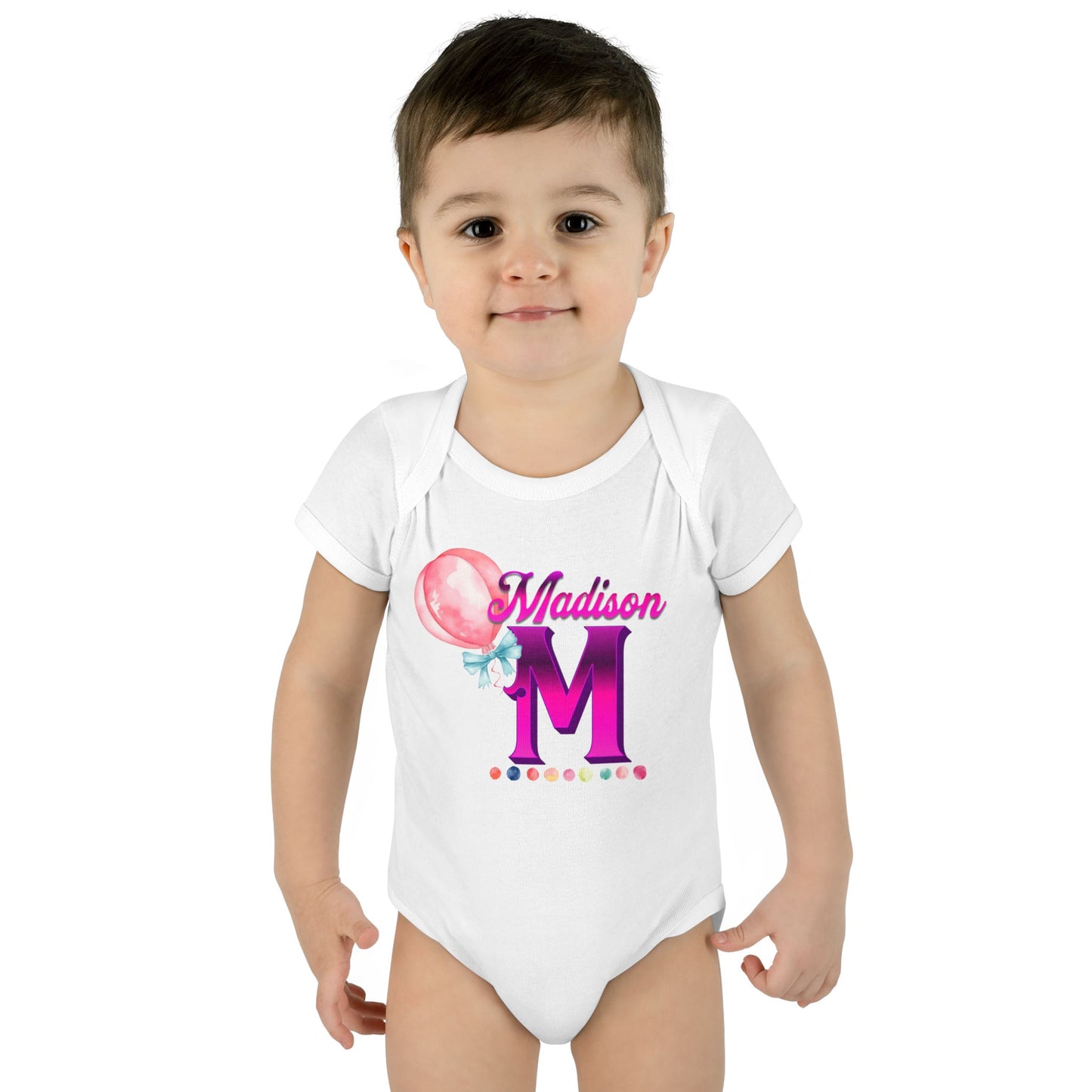 Personalized Infant Baby Rib Bodysuit, Custom Personalized Onesies for Boys and Girls, Colorful Baby Onesies, Personalized Baby Shower Gifts