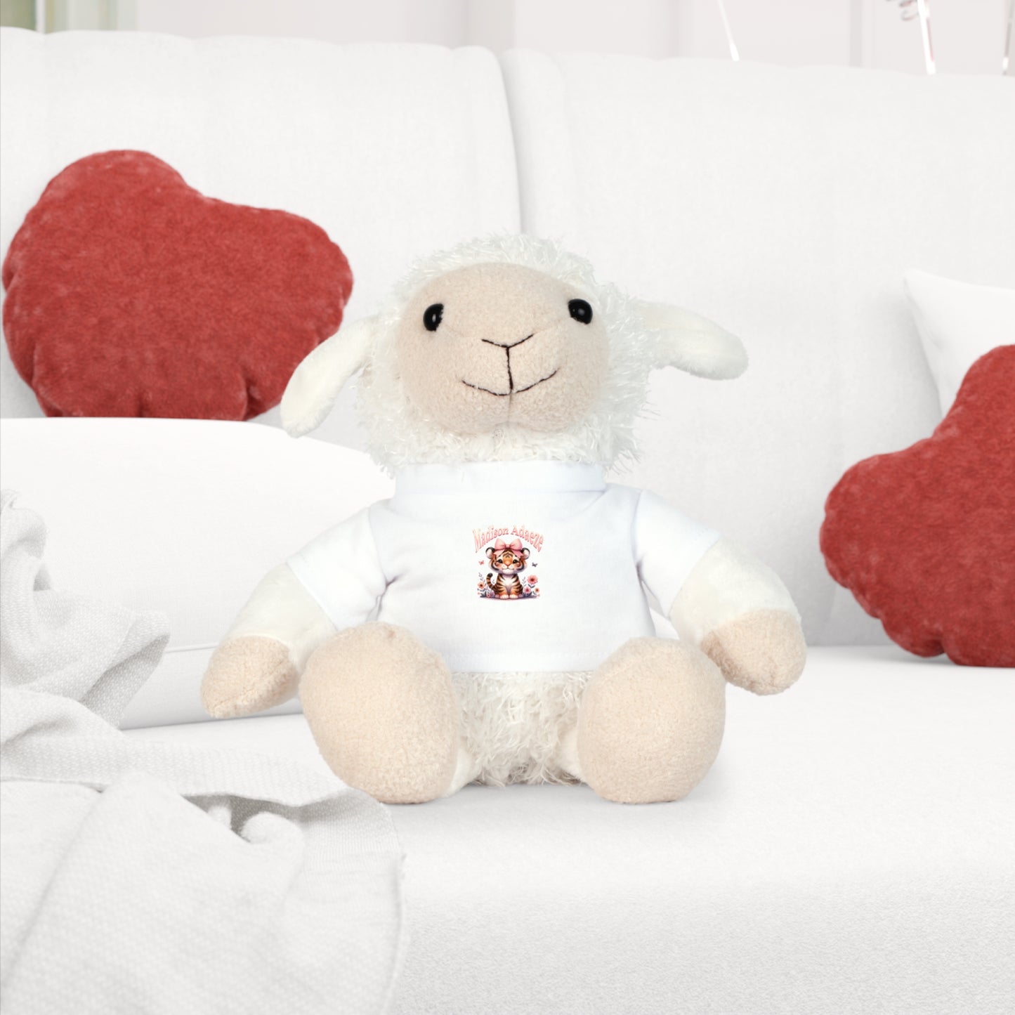 Custom Plush Toy with T-Shirt - Adorable Companion for Kids & Special Occasions, Newborn Personalized Baby Shower Gifts,