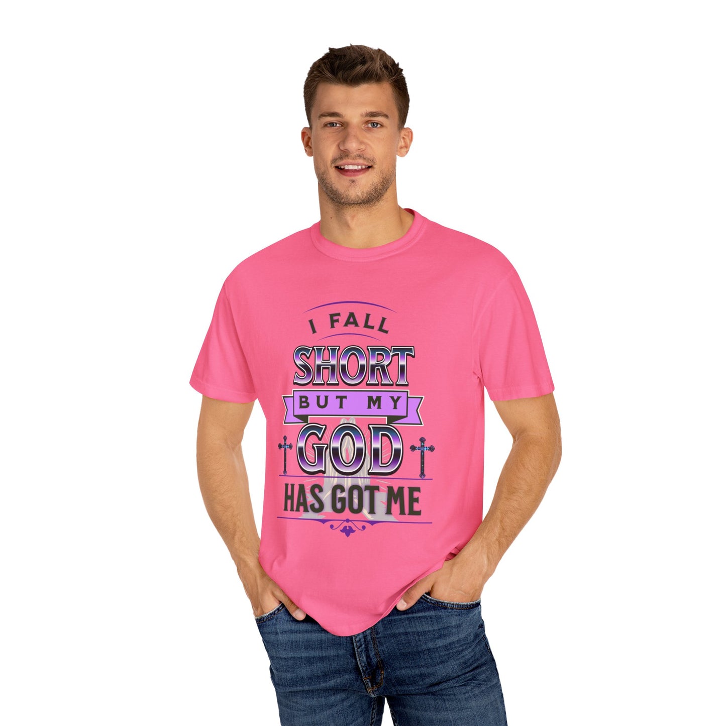 Faith-Inspired Unisex T-Shirt: "I Fall Short But My God Has Got Me" | Inspirational Gift, Christian Apparel, Everyday Wear, Youth Tees