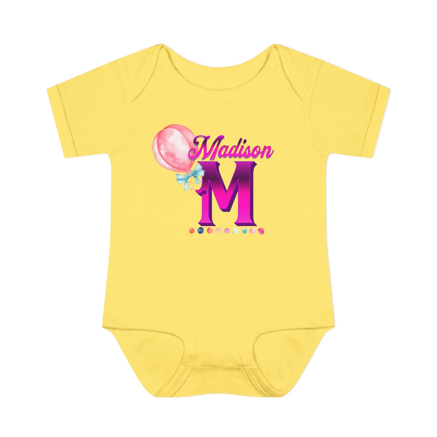 Personalized Infant Baby Rib Bodysuit, Custom Personalized Onesies for Boys and Girls, Colorful Baby Onesies, Personalized Baby Shower Gifts