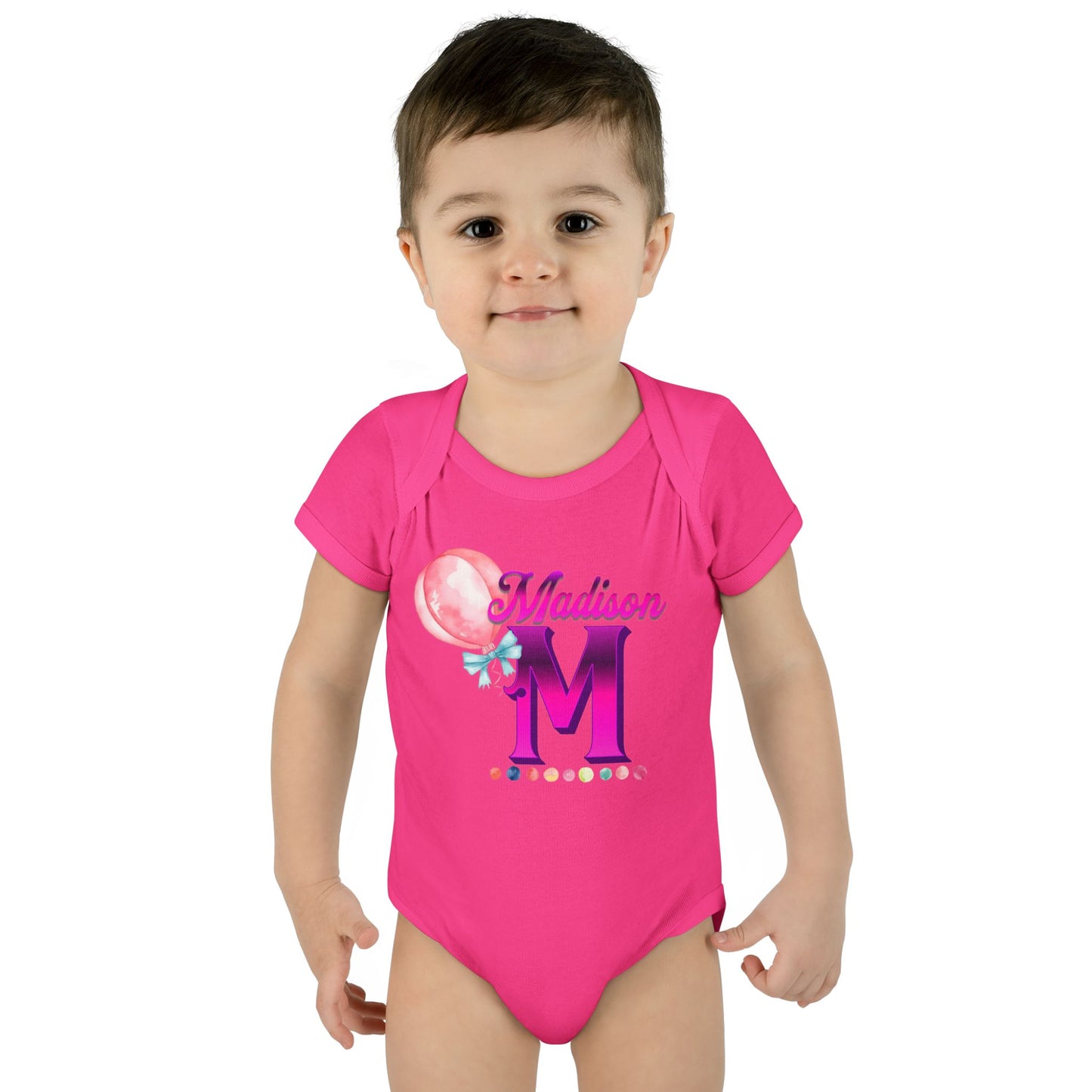 Personalized Infant Baby Rib Bodysuit, Custom Personalized Onesies for Boys and Girls, Colorful Baby Onesies, Personalized Baby Shower Gifts