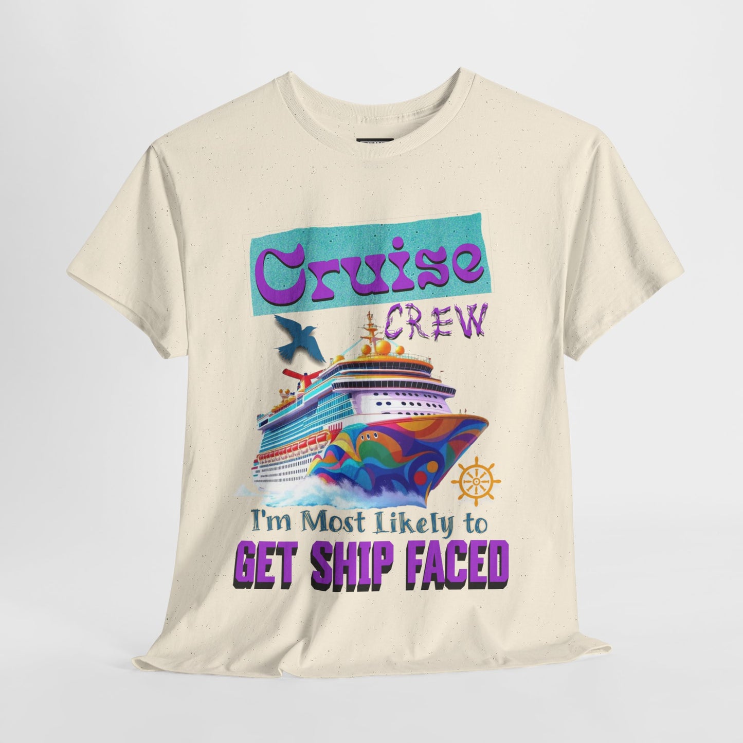 Cruise Crew Heavy Cotton Tee - Perfect for Summer Cruise Vacations, Gifts for Crew Members, Nautical Parties, Cruise Wear, Cruise Lovers