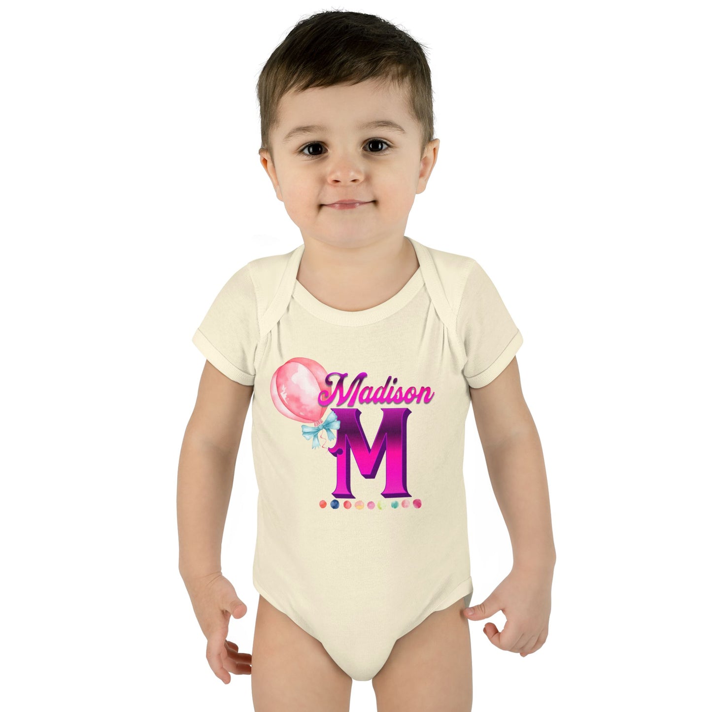 Personalized Infant Baby Rib Bodysuit, Custom Personalized Onesies for Boys and Girls, Colorful Baby Onesies, Personalized Baby Shower Gifts