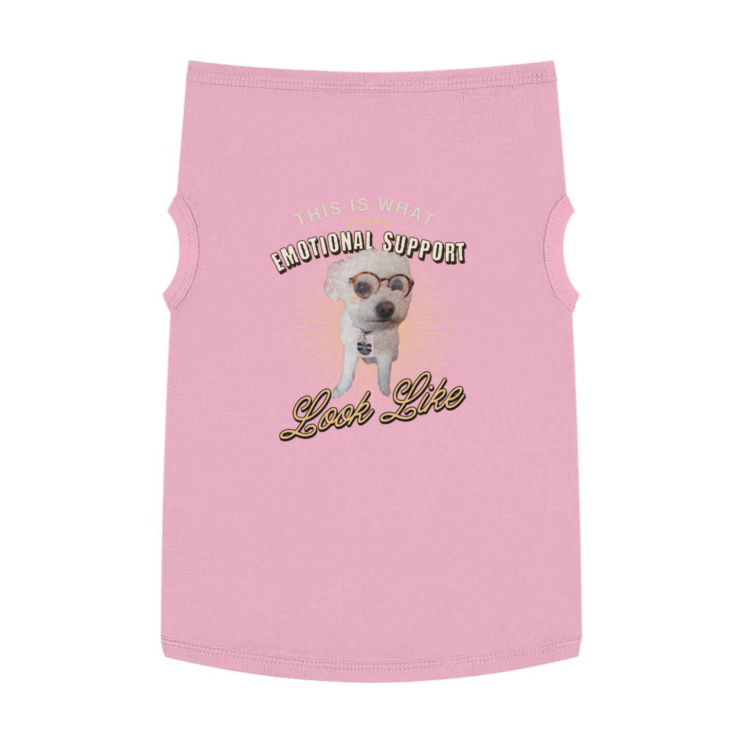 Emotional Support Pet Tank Top, Dog Lover Gift, Pet Apparel for Fun Outings, Cute Pet Costume, Pet Shirt for Walks