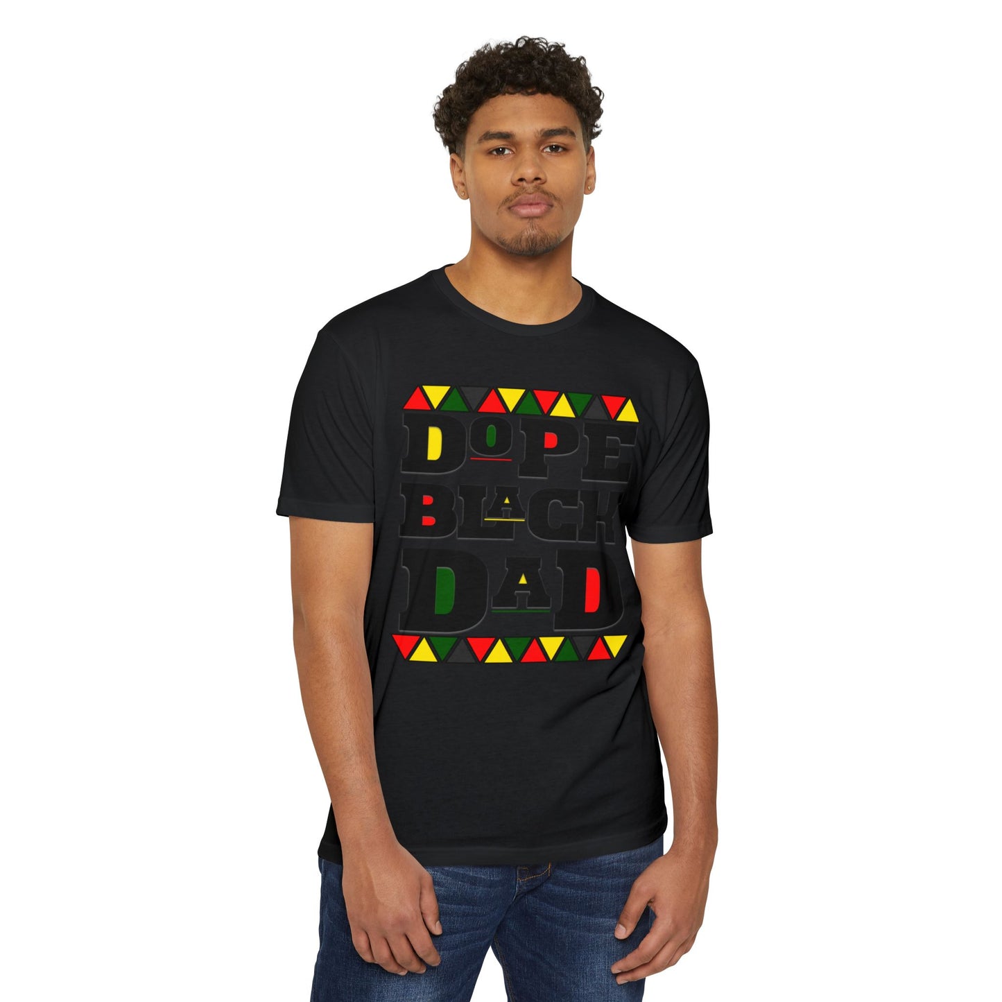 Dope Black Dad T-Shirt, Unisex Jersey Tee for Father's Day, Gift for Dads, Family Reunion Shirt, Cool Black Dad Apparel