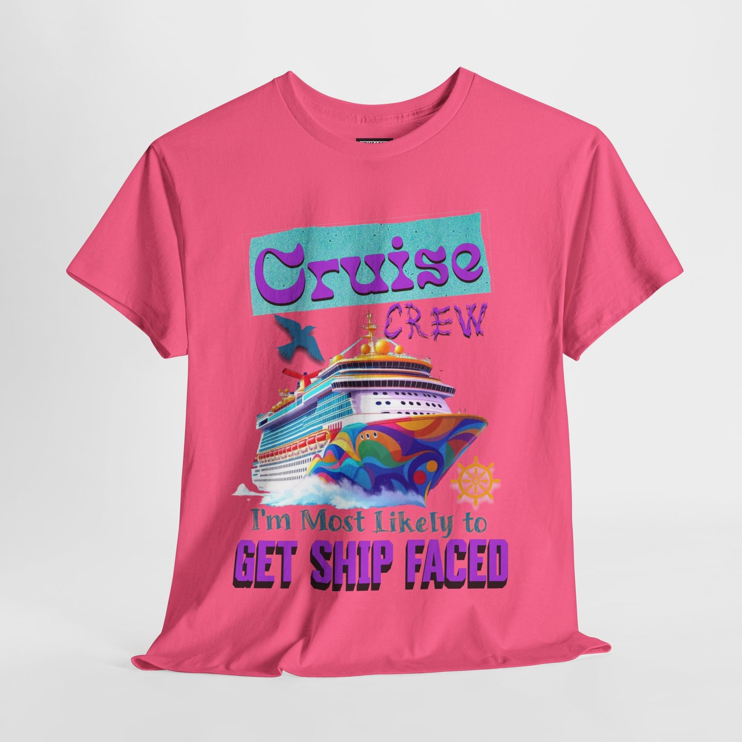 Cruise Crew Heavy Cotton Tee - Perfect for Summer Cruise Vacations, Gifts for Crew Members, Nautical Parties, Cruise Wear, Cruise Lovers