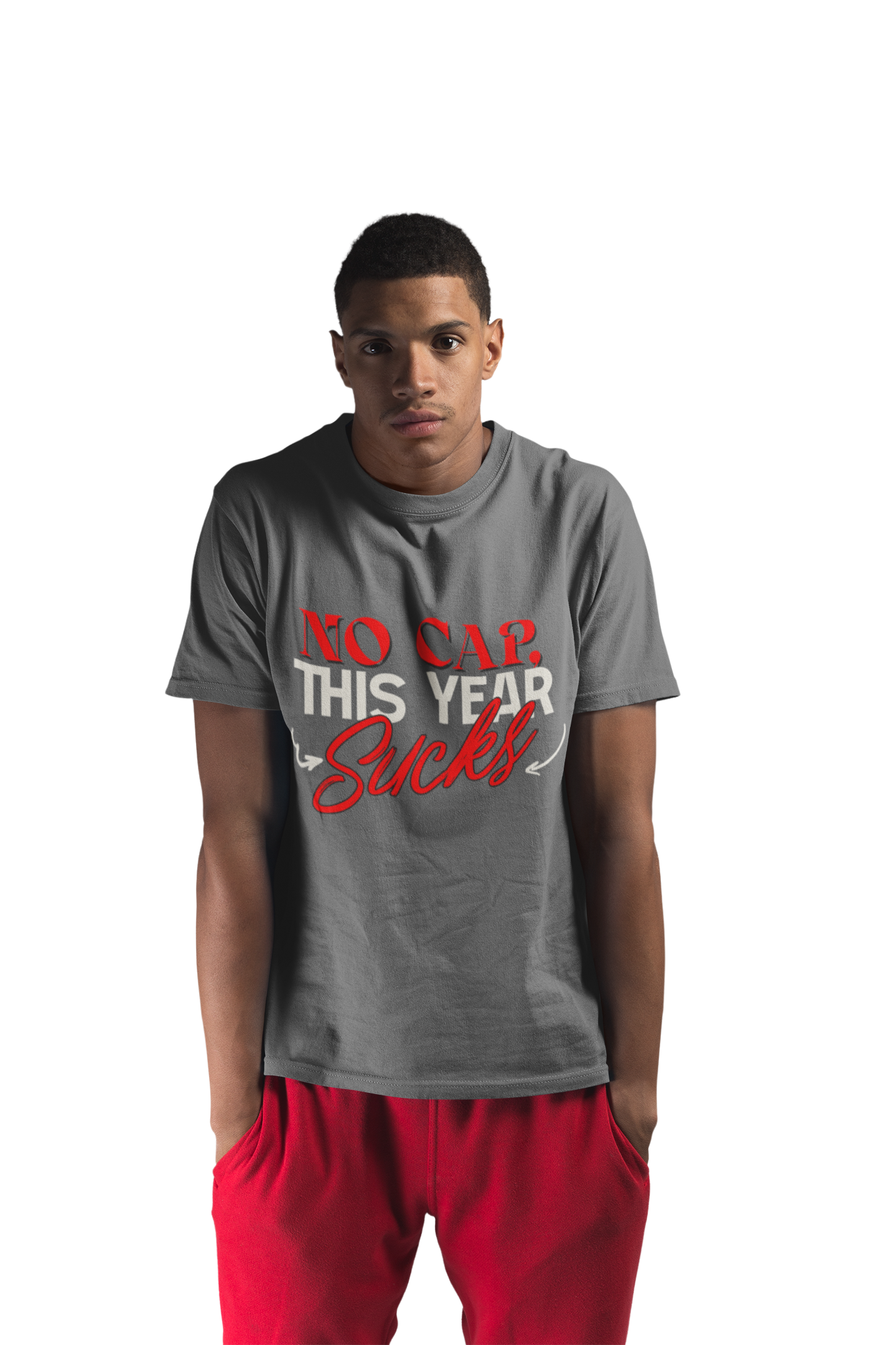 No Cap This Year Sucks Heavy Cotton Unisex T-Shirt, America's Demise 2025, Hard Year Difficult Times Shirt, Fight for Democracy Tees