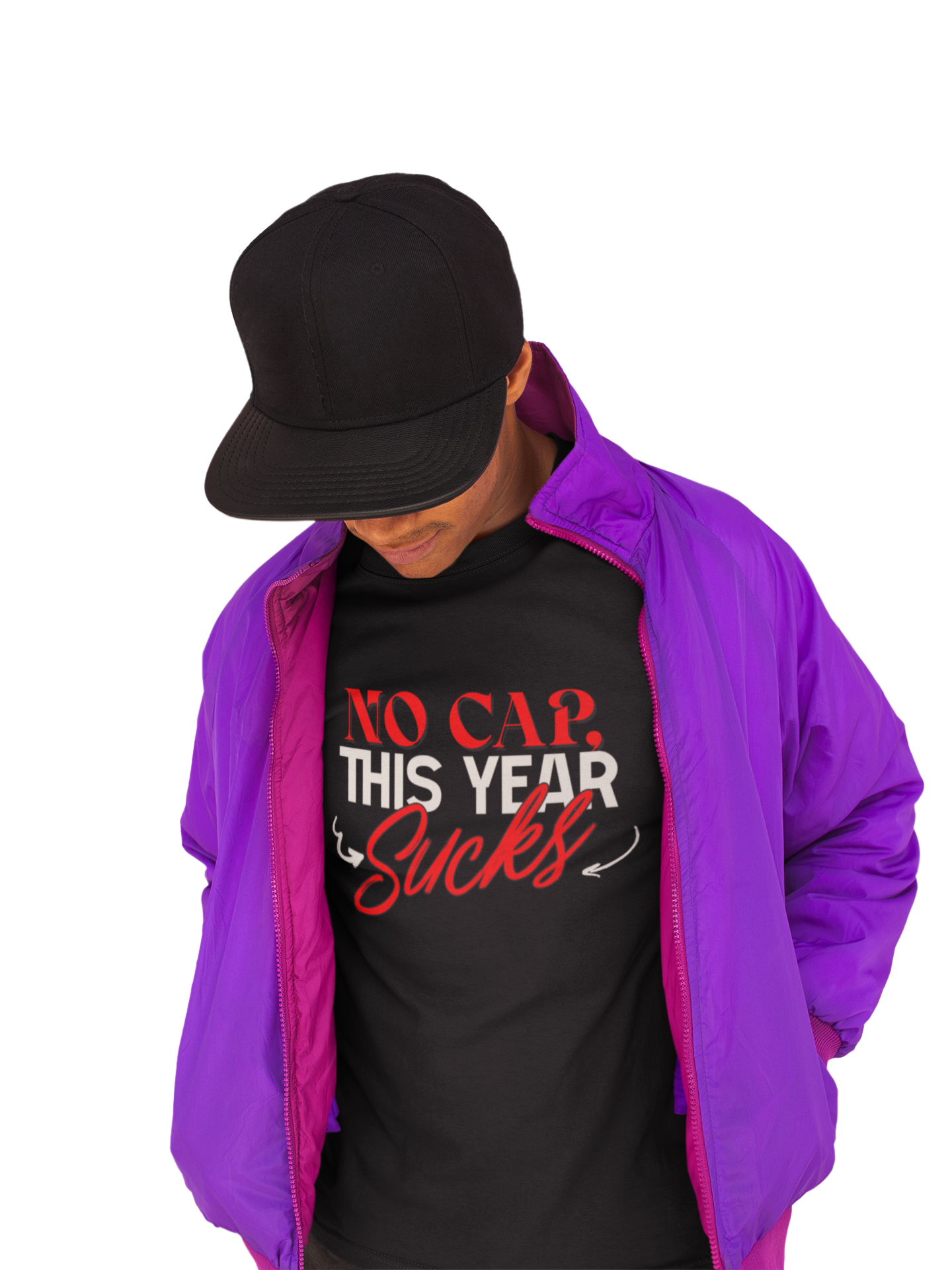 No Cap This Year Sucks Heavy Cotton Unisex T-Shirt, America's Demise 2025, Hard Year Difficult Times Shirt, Fight for Democracy Tees