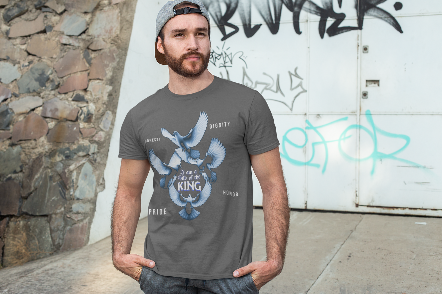 Inspirational Unisex Tee - "Child of the King" - Pride, Honor, Dignity, Religious T-Shirts for Men and Women, Inspirational T-Shirts