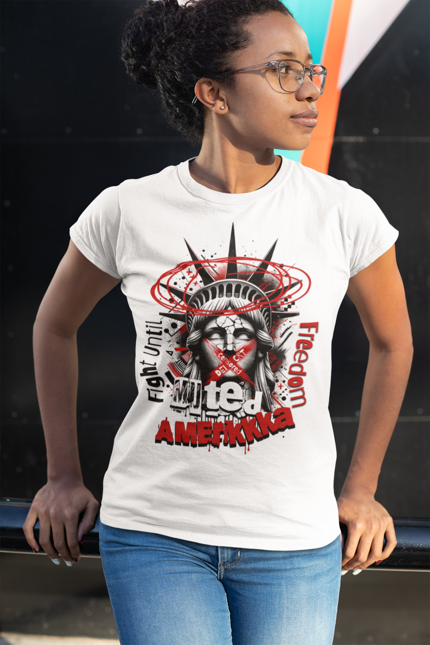 Patriotic Freedom Graphic Tee, Fight Oligarchy in America T-Shirts, This is America Shirt, Unisex Freedom for America Tees