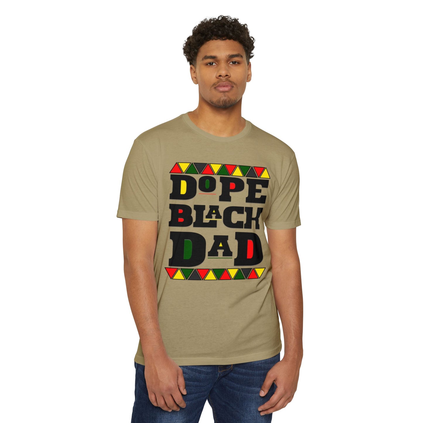 Dope Black Dad T-Shirt, Unisex Jersey Tee for Father's Day, Gift for Dads, Family Reunion Shirt, Cool Black Dad Apparel