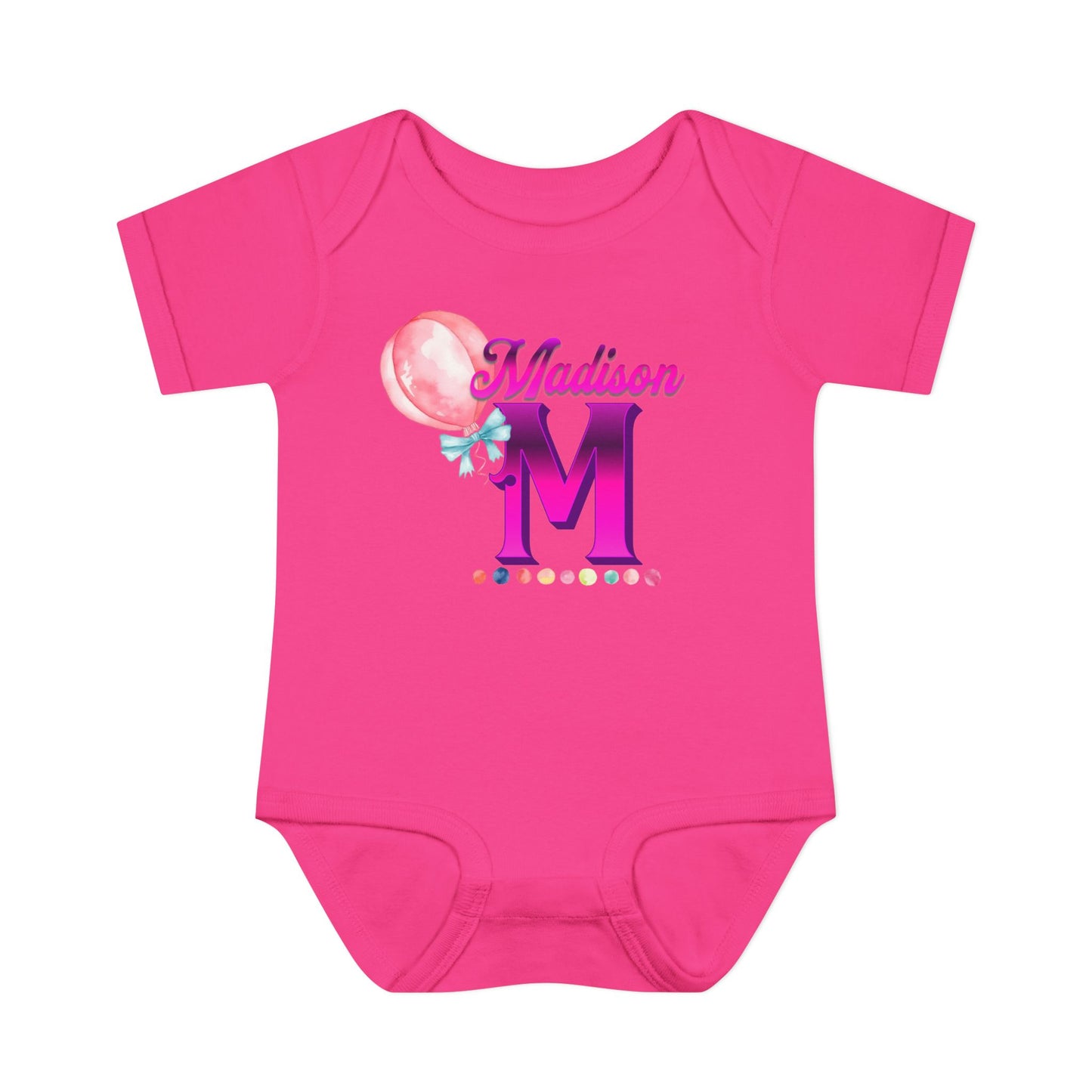 Personalized Infant Baby Rib Bodysuit, Custom Personalized Onesies for Boys and Girls, Colorful Baby Onesies, Personalized Baby Shower Gifts