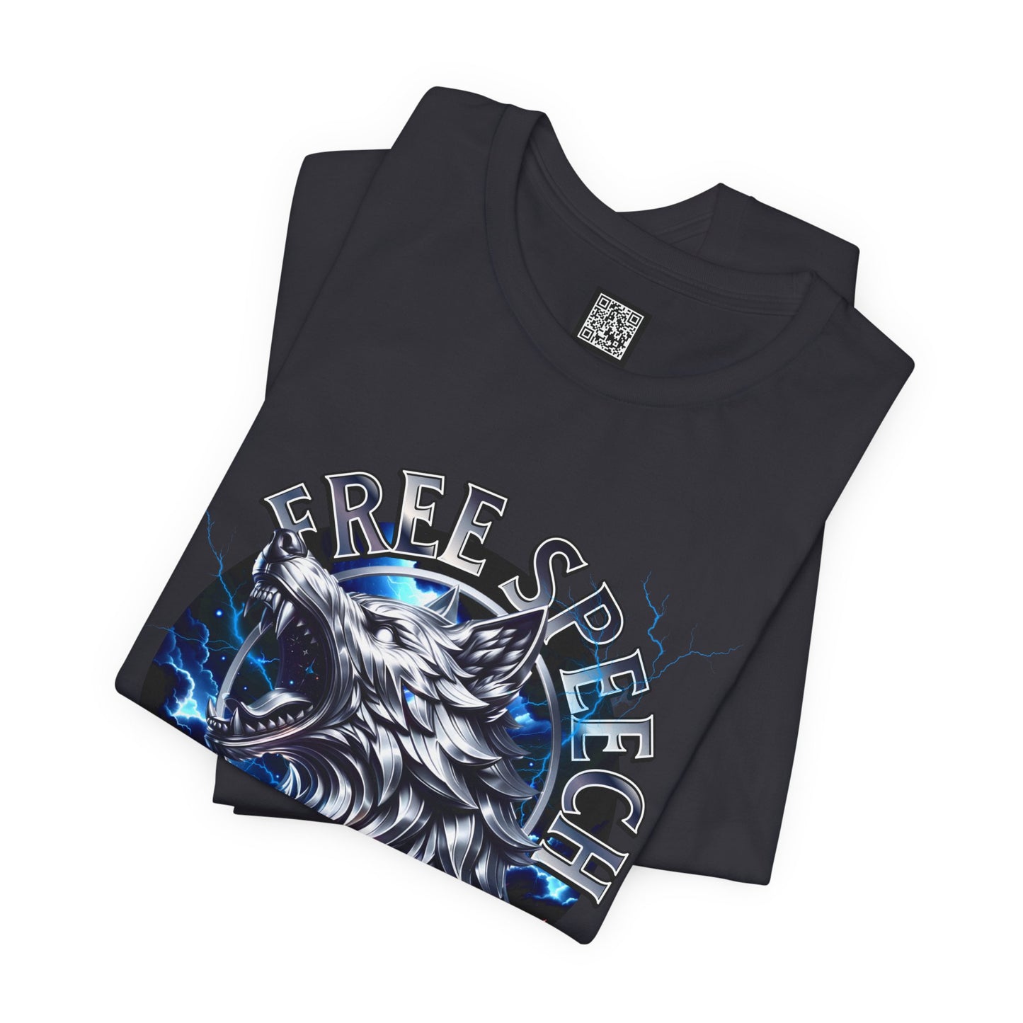 Free Speech Wolf Graphic Tee | Unisex Jersey Short Sleeve Shirt, Statement T-Shirt, Gift for Advocates, Activism Apparel, No Kings Protest
