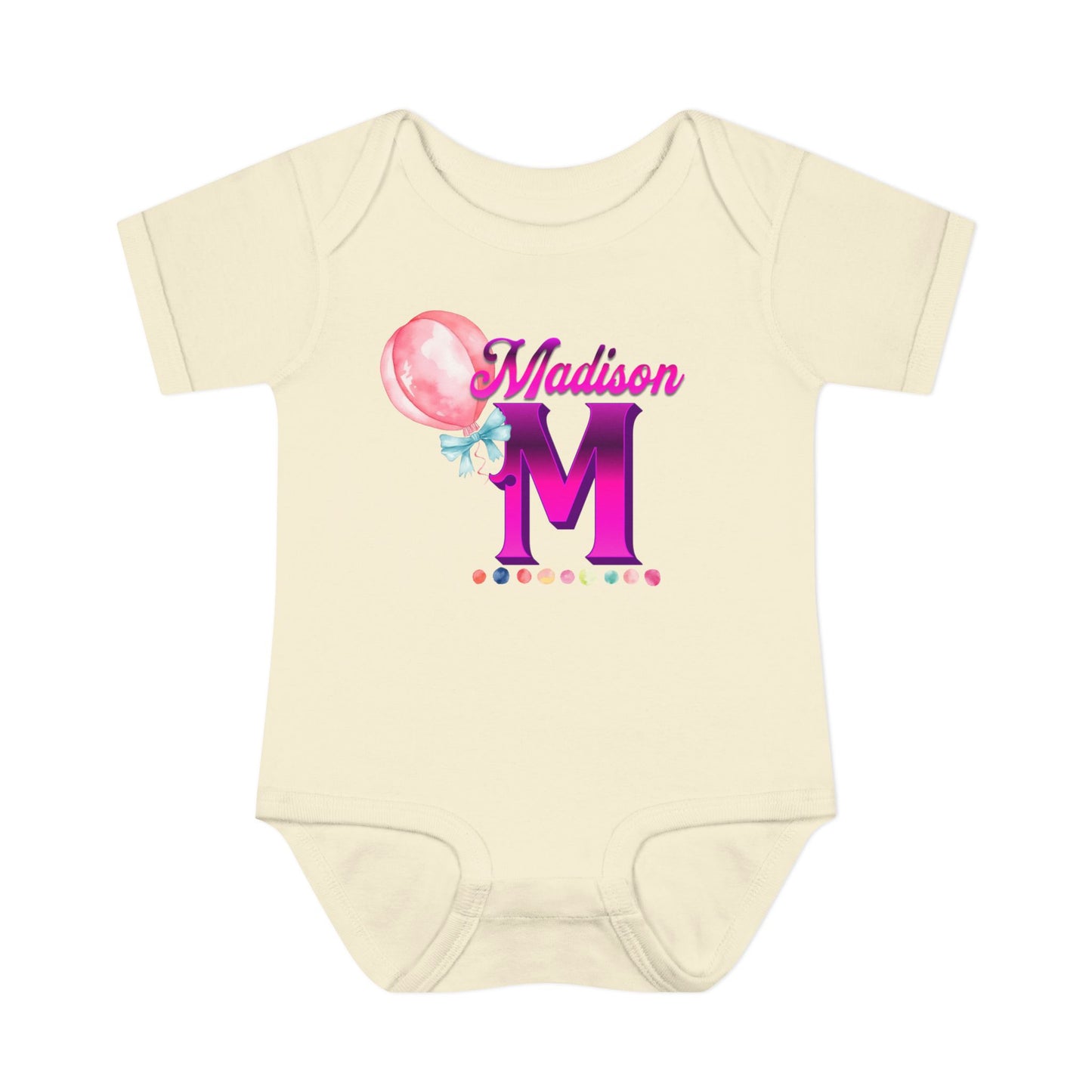 Personalized Infant Baby Rib Bodysuit, Custom Personalized Onesies for Boys and Girls, Colorful Baby Onesies, Personalized Baby Shower Gifts