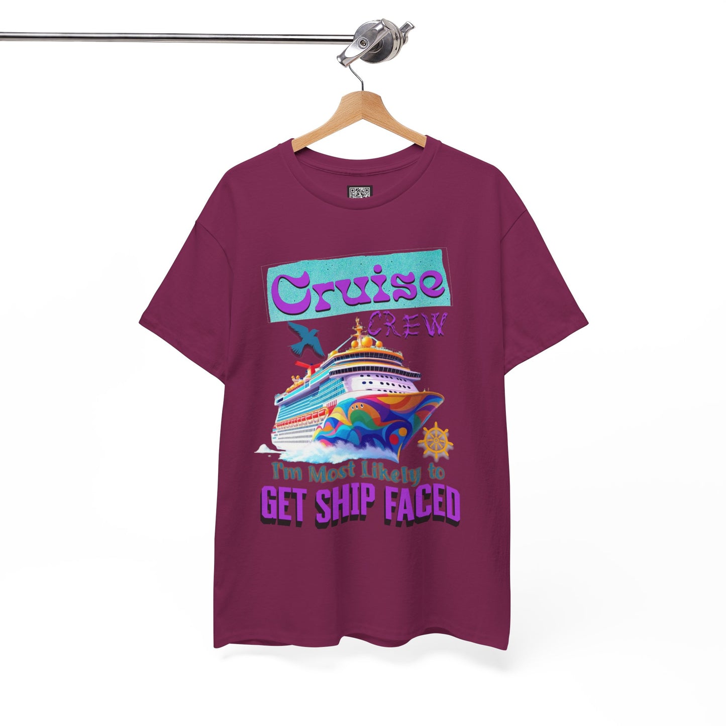 Cruise Crew Heavy Cotton Tee - Perfect for Summer Cruise Vacations, Gifts for Crew Members, Nautical Parties, Cruise Wear, Cruise Lovers