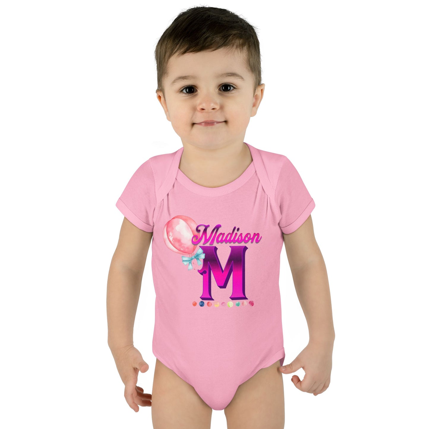 Personalized Infant Baby Rib Bodysuit, Custom Personalized Onesies for Boys and Girls, Colorful Baby Onesies, Personalized Baby Shower Gifts