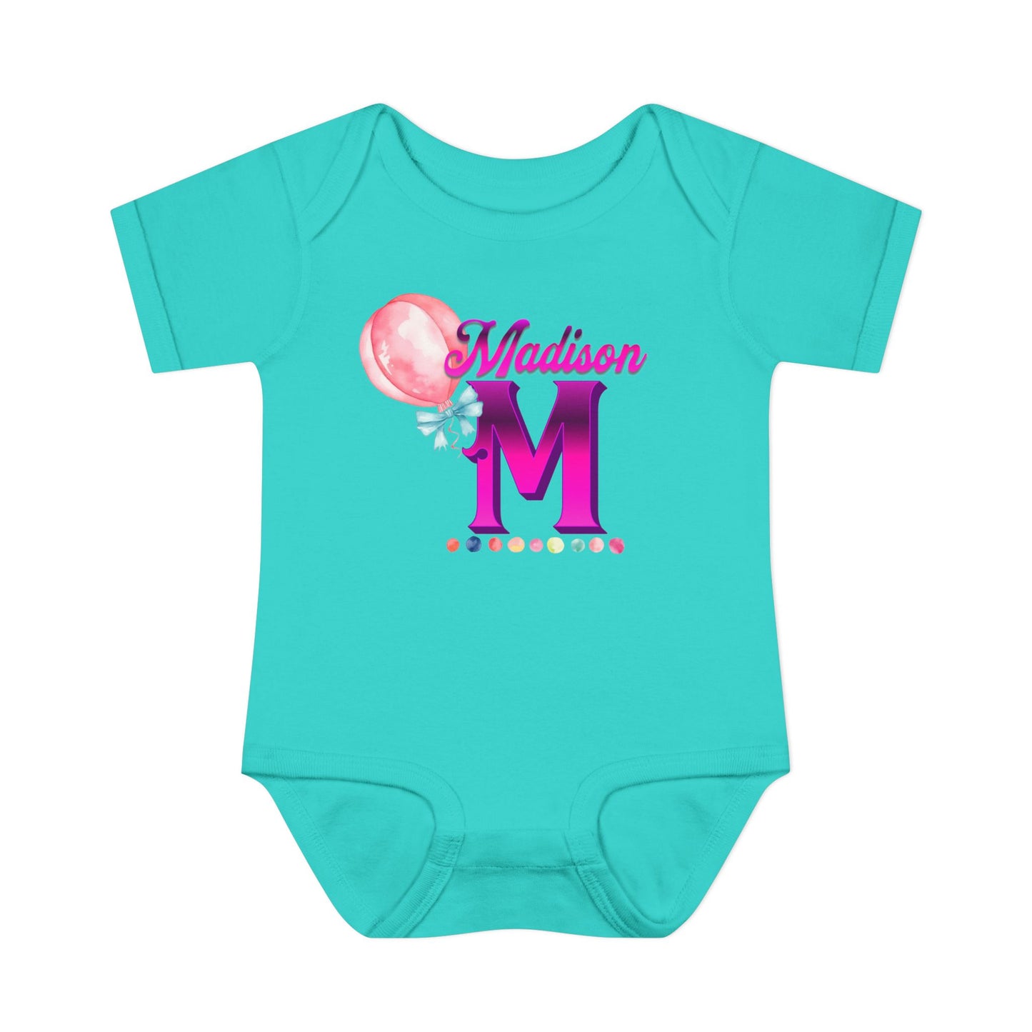 Personalized Infant Baby Rib Bodysuit, Custom Personalized Onesies for Boys and Girls, Colorful Baby Onesies, Personalized Baby Shower Gifts