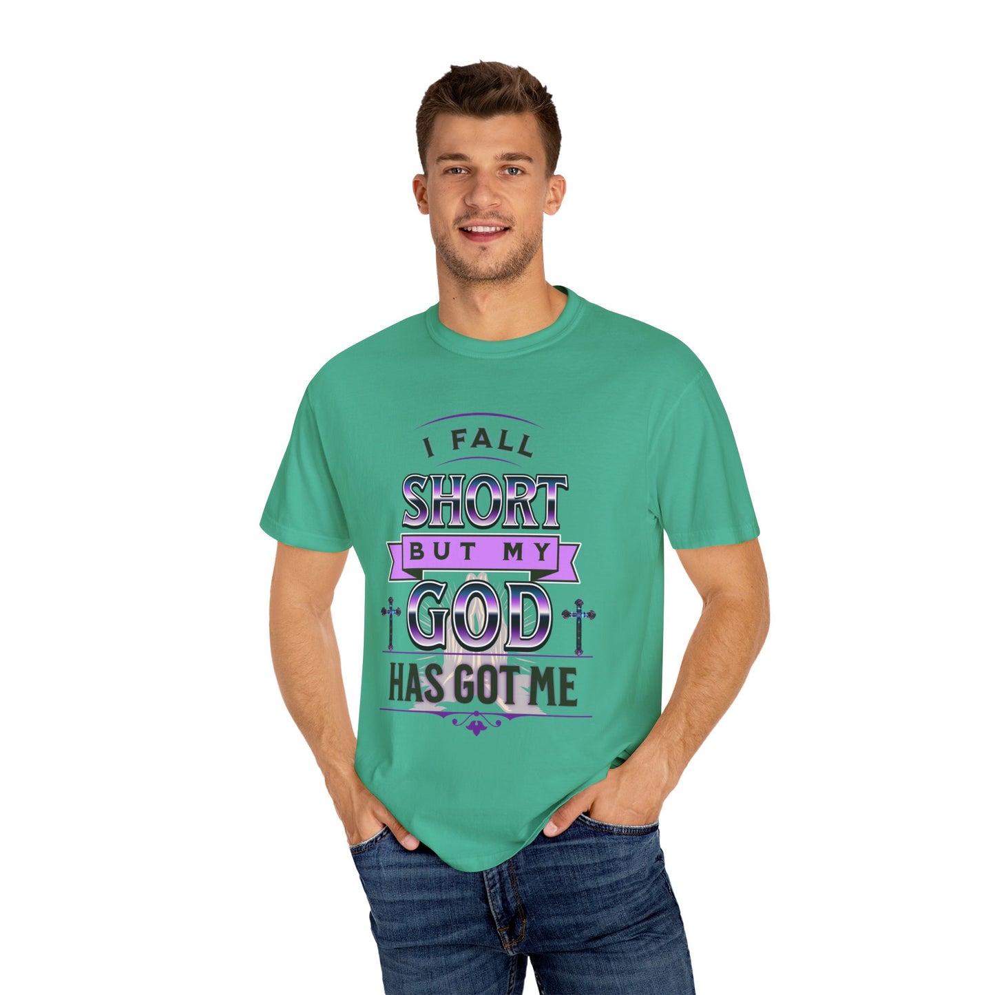 Faith-Inspired Unisex T-Shirt: "I Fall Short But My God Has Got Me" | Inspirational Gift, Christian Apparel, Everyday Wear, Youth Tees
