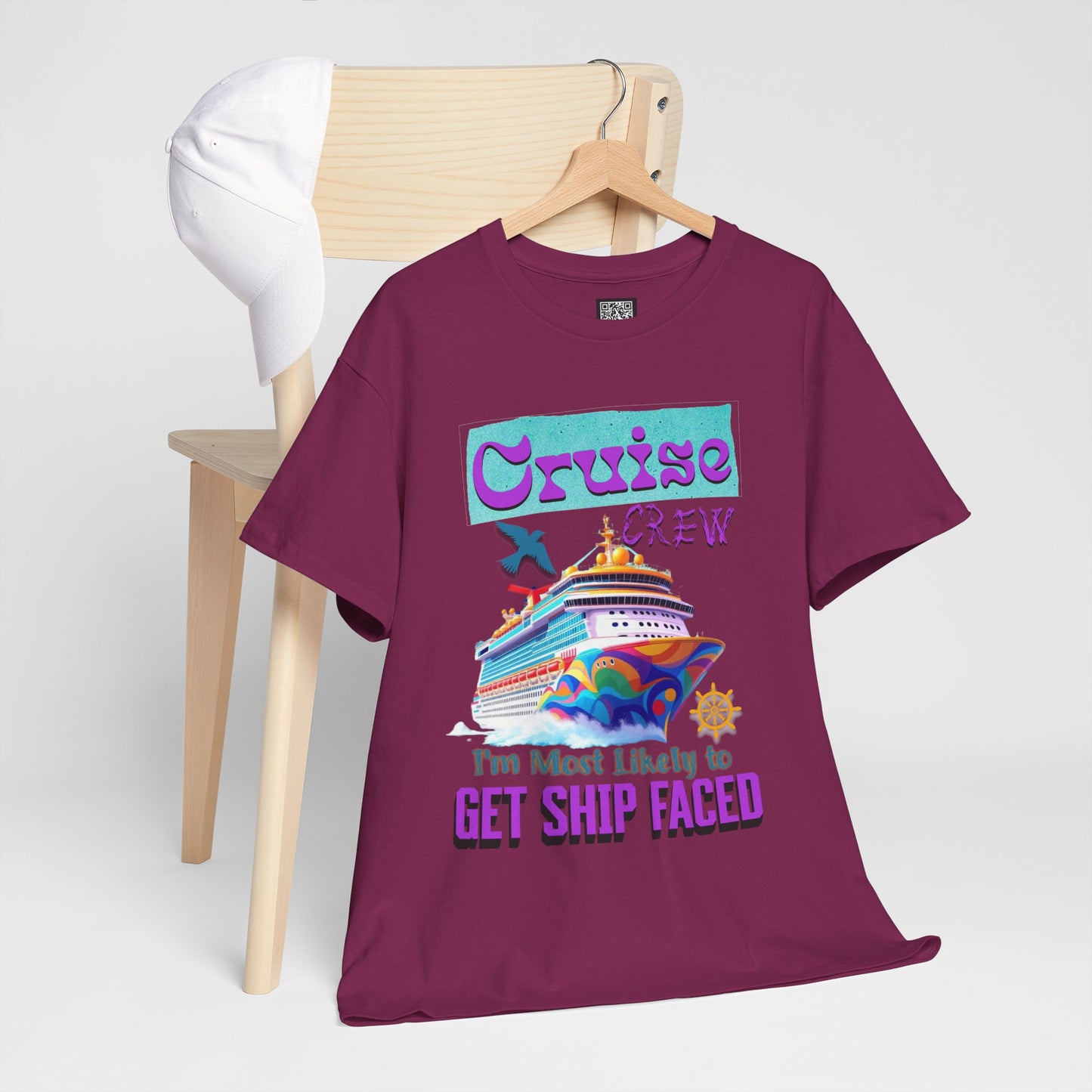 Cruise Crew Heavy Cotton Tee - Perfect for Summer Cruise Vacations, Gifts for Crew Members, Nautical Parties, Cruise Wear, Cruise Lovers