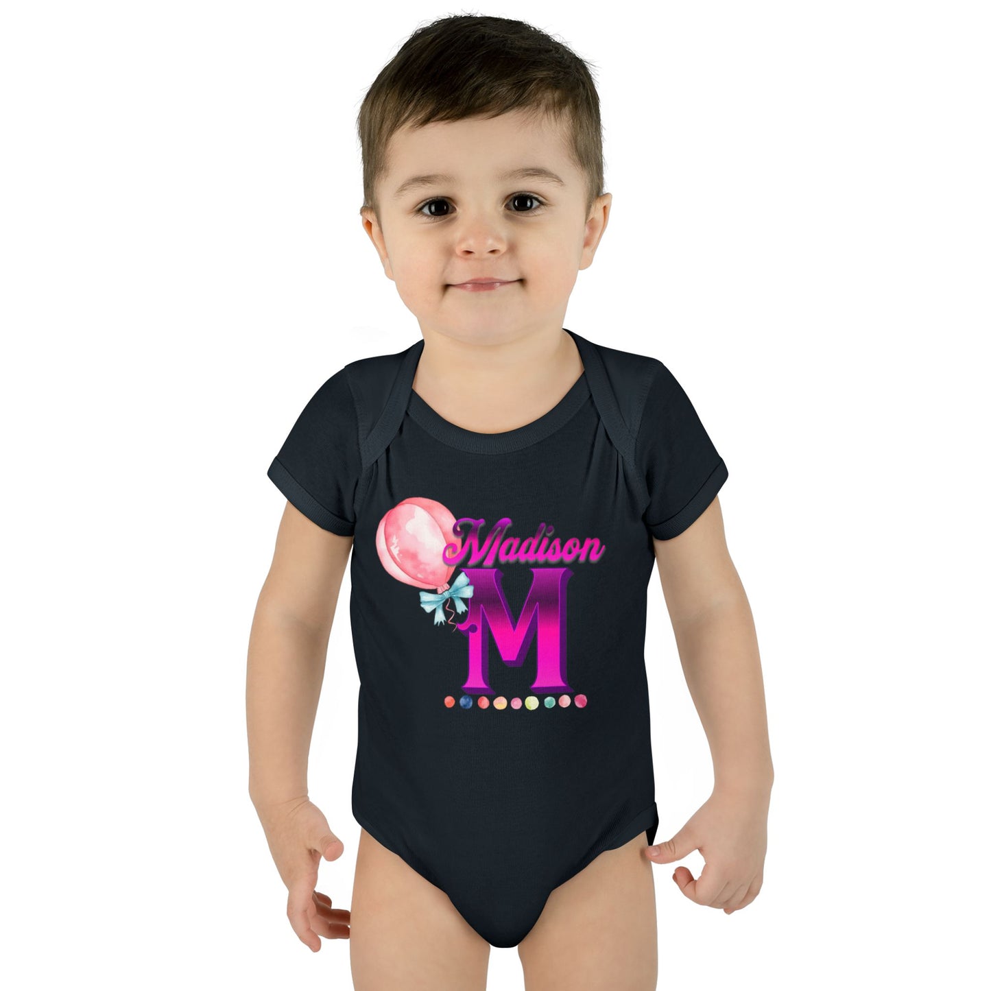 Personalized Infant Baby Rib Bodysuit, Custom Personalized Onesies for Boys and Girls, Colorful Baby Onesies, Personalized Baby Shower Gifts