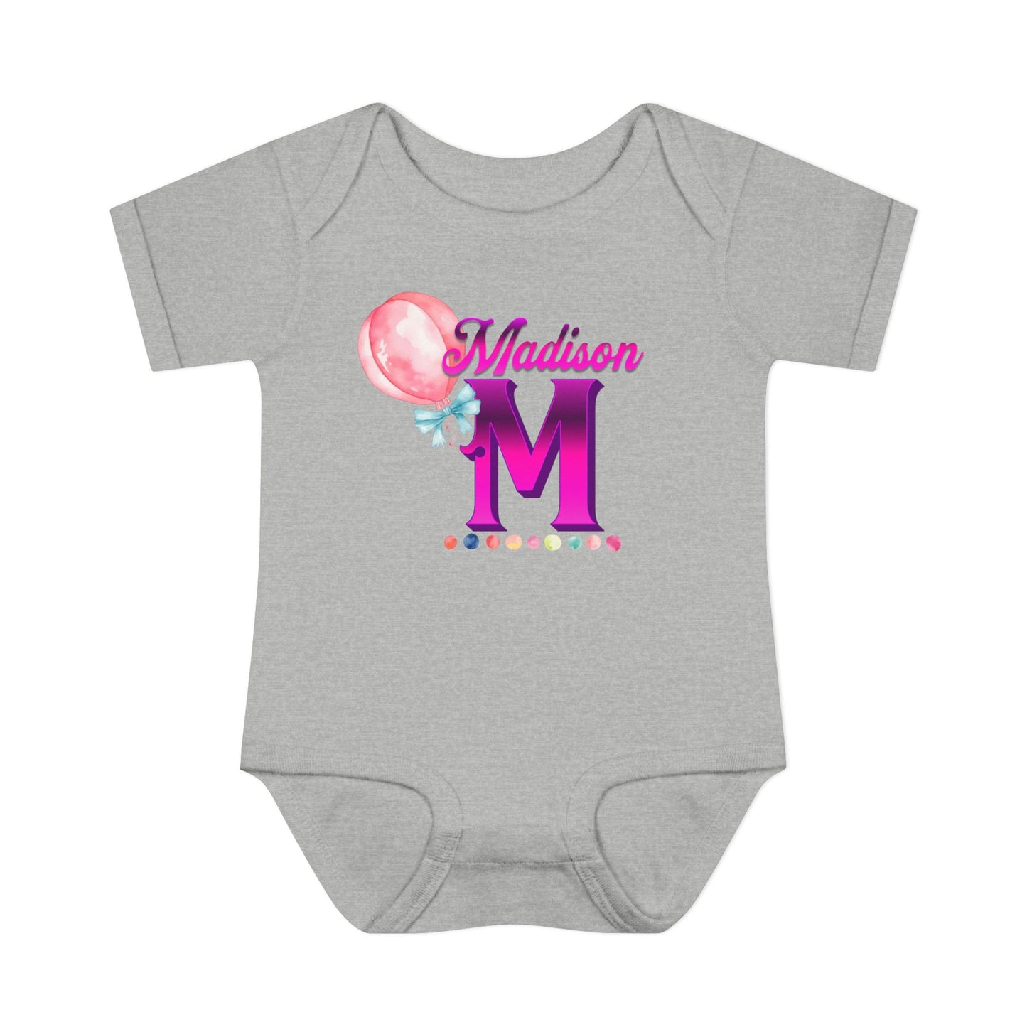 Personalized Infant Baby Rib Bodysuit, Custom Personalized Onesies for Boys and Girls, Colorful Baby Onesies, Personalized Baby Shower Gifts