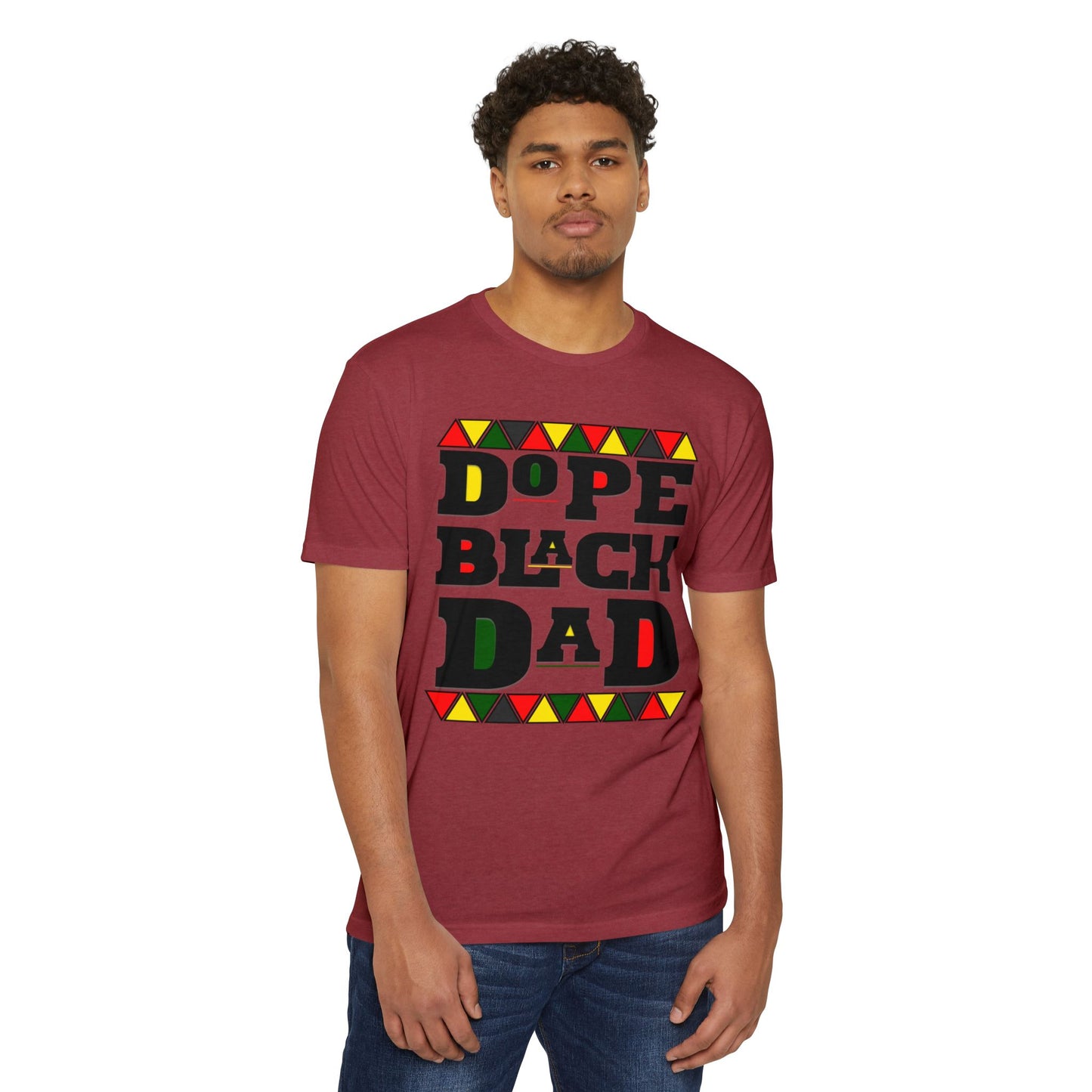 Dope Black Dad T-Shirt, Unisex Jersey Tee for Father's Day, Gift for Dads, Family Reunion Shirt, Cool Black Dad Apparel