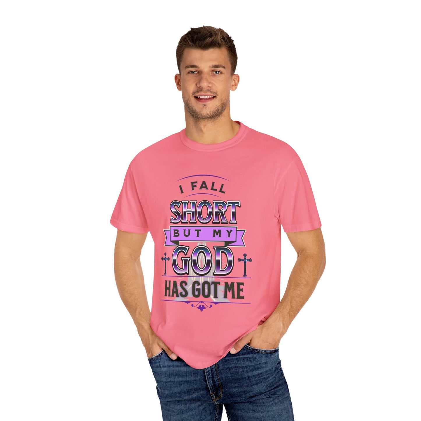 Faith-Inspired Unisex T-Shirt: "I Fall Short But My God Has Got Me" | Inspirational Gift, Christian Apparel, Everyday Wear, Youth Tees