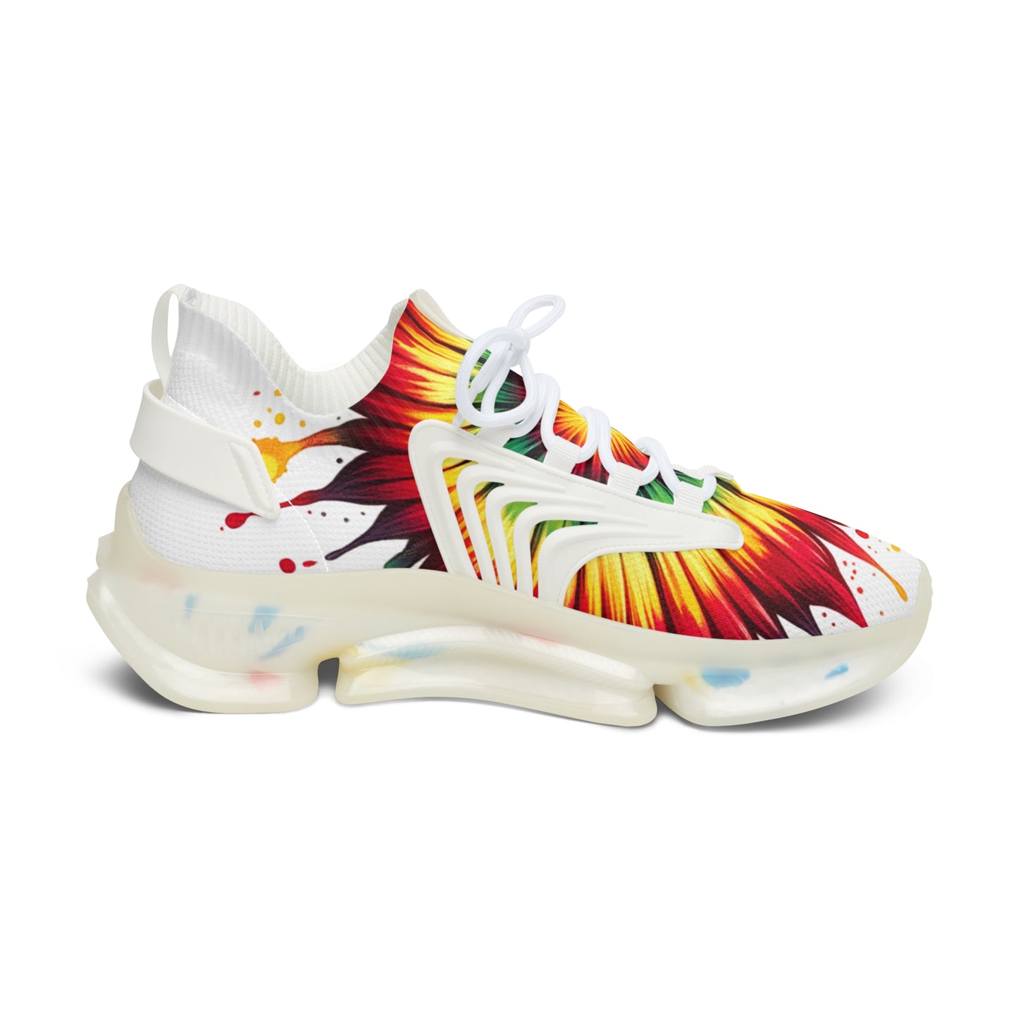 Vibrant Women's Mesh Sneakers, Stylish Athletic Shoes, Trendy Fitness Footwear, Colorful Sports Sneakers, Unique Daily Wear Footwear