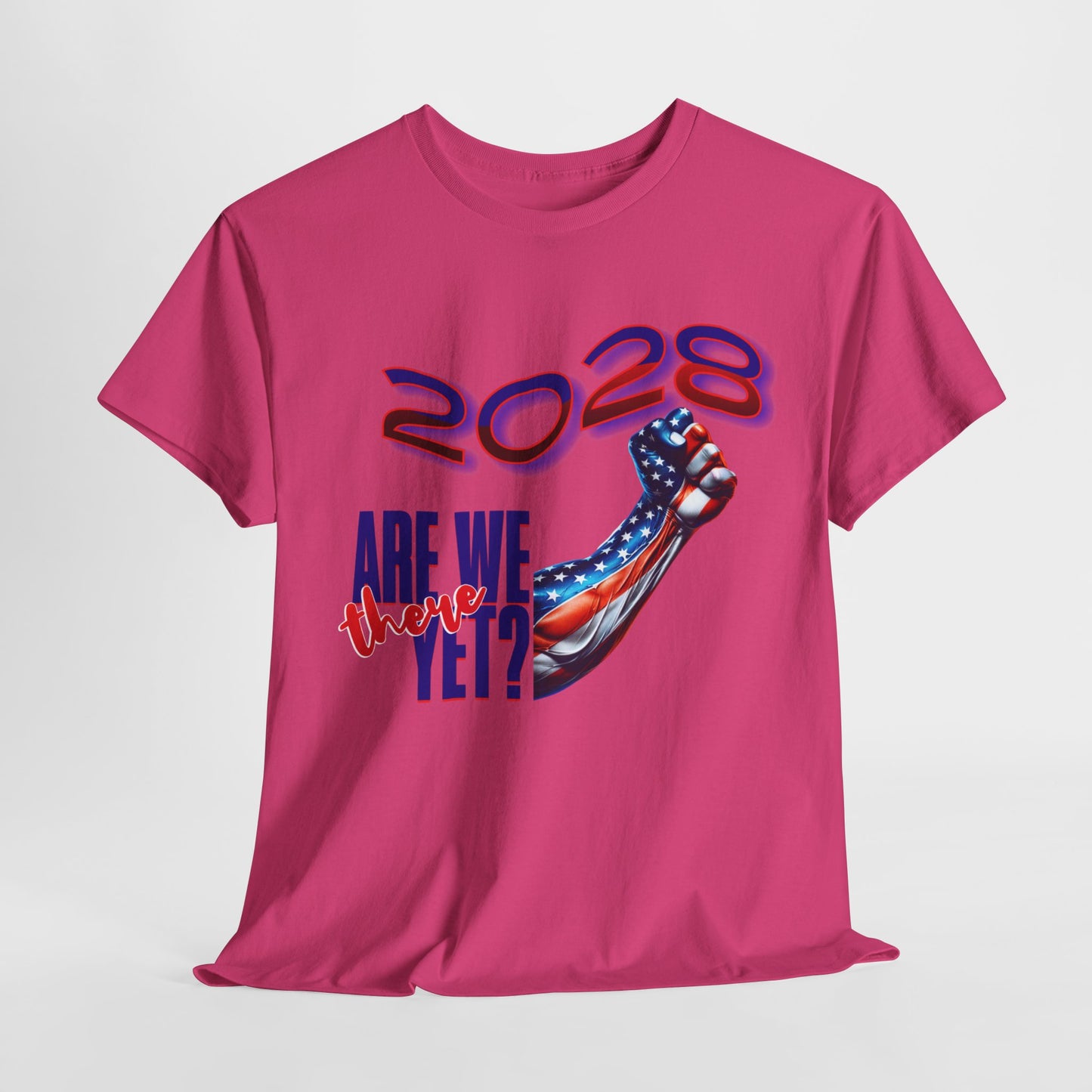 2028: Are We There Yet? - Patriotic Determination Design, American Flag Art, Political Statement Graphic Shirt, Activism and Patriotism Tees