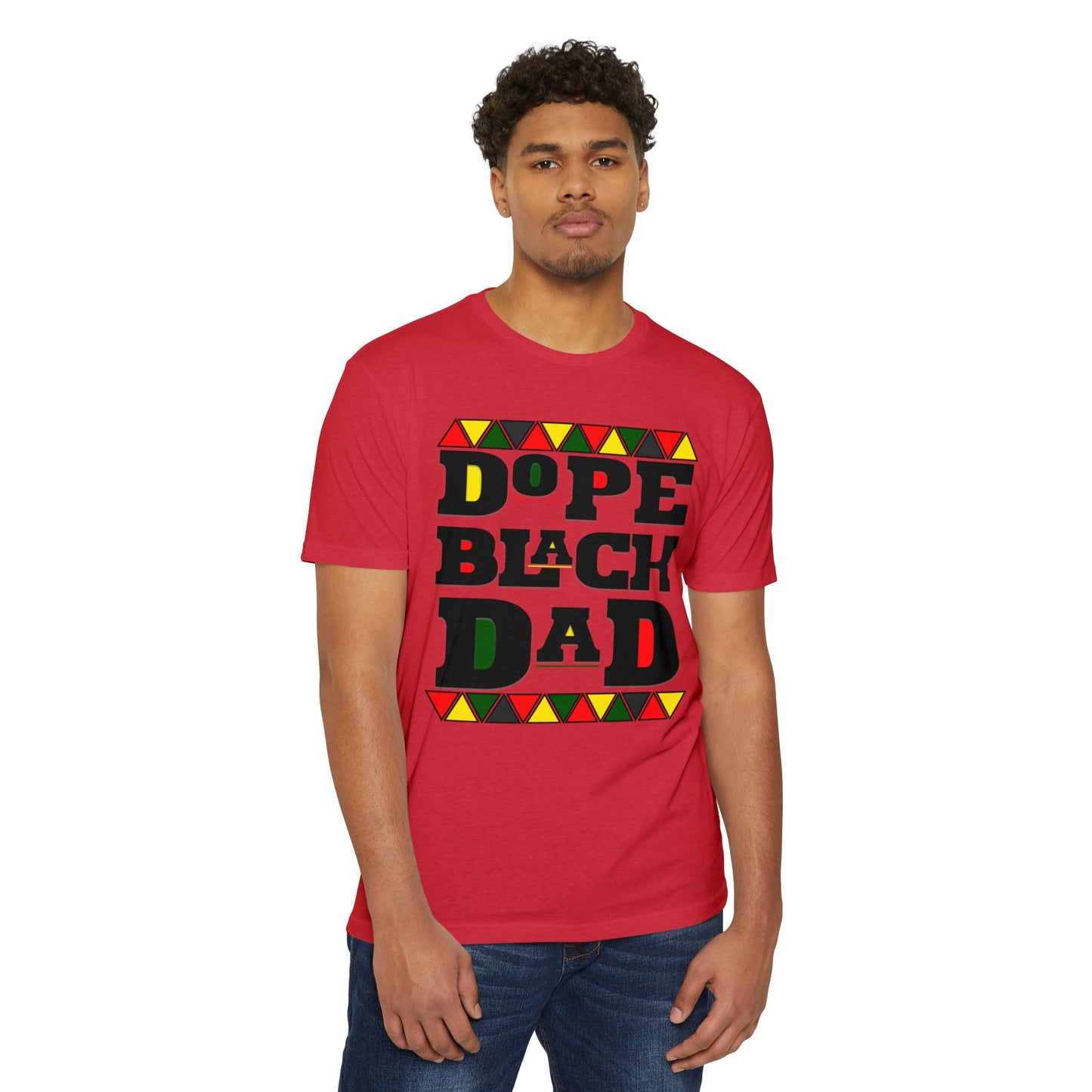 Dope Black Dad T-Shirt, Unisex Jersey Tee for Father's Day, Gift for Dads, Family Reunion Shirt, Cool Black Dad Apparel