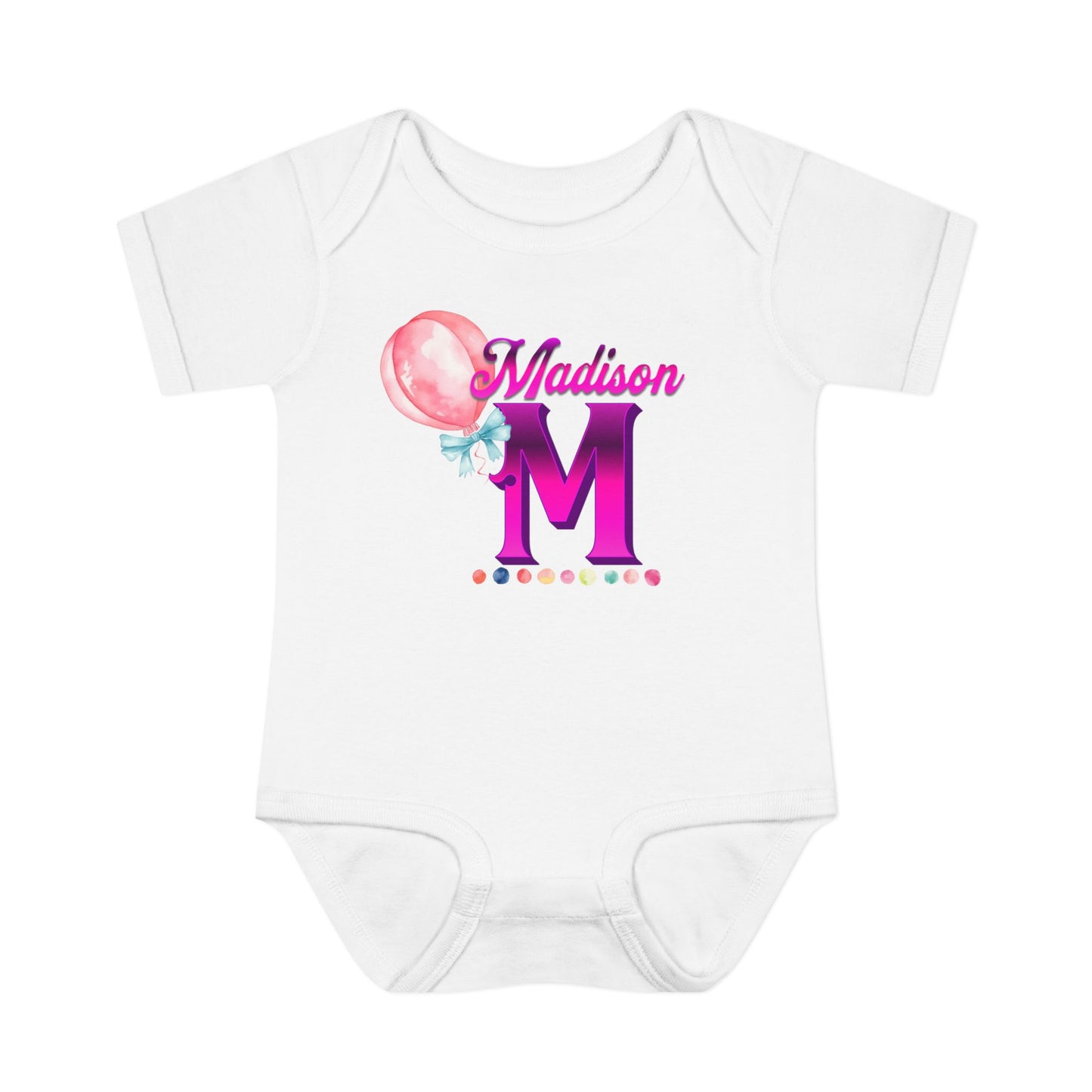Personalized Infant Baby Rib Bodysuit, Custom Personalized Onesies for Boys and Girls, Colorful Baby Onesies, Personalized Baby Shower Gifts